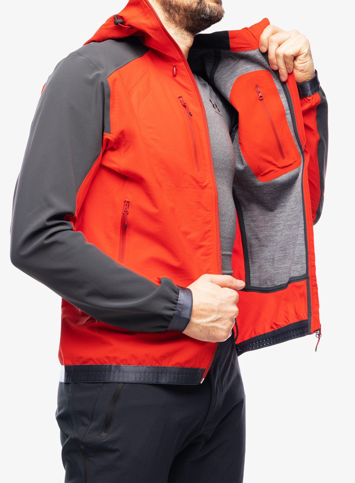 Softshellová bunda BlackYak Modicana Jacket - fiery red