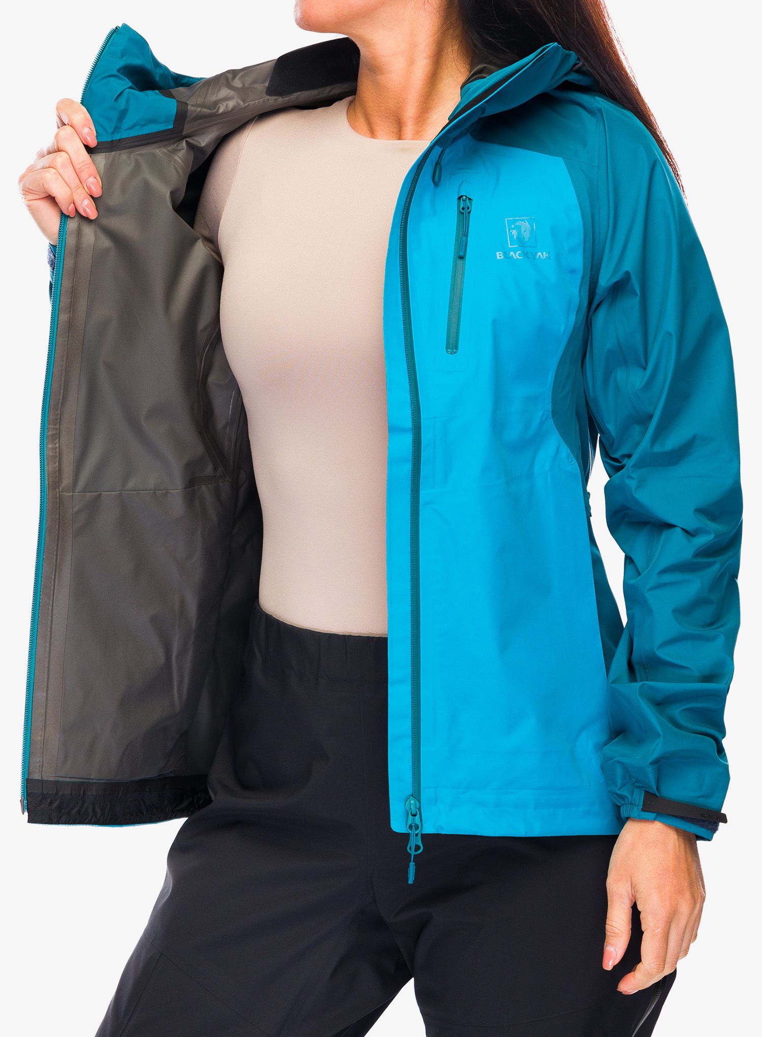 Dámská nepromokavá bunda BlackYak Zebu Jacket - caribbean sea