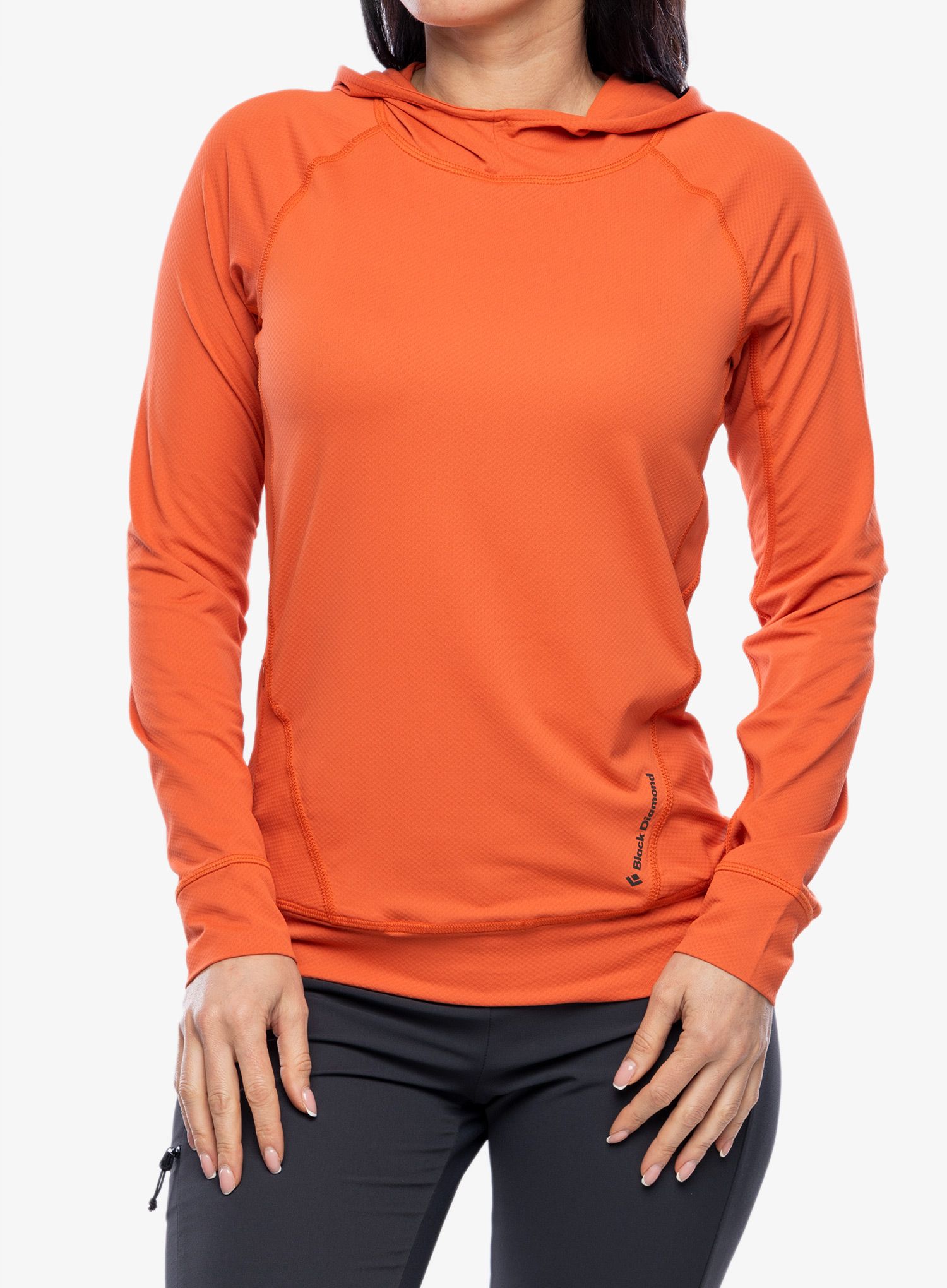 Dámská mikina s kapucí Black Diamond Alpenglow Hoody - baja sunrise
