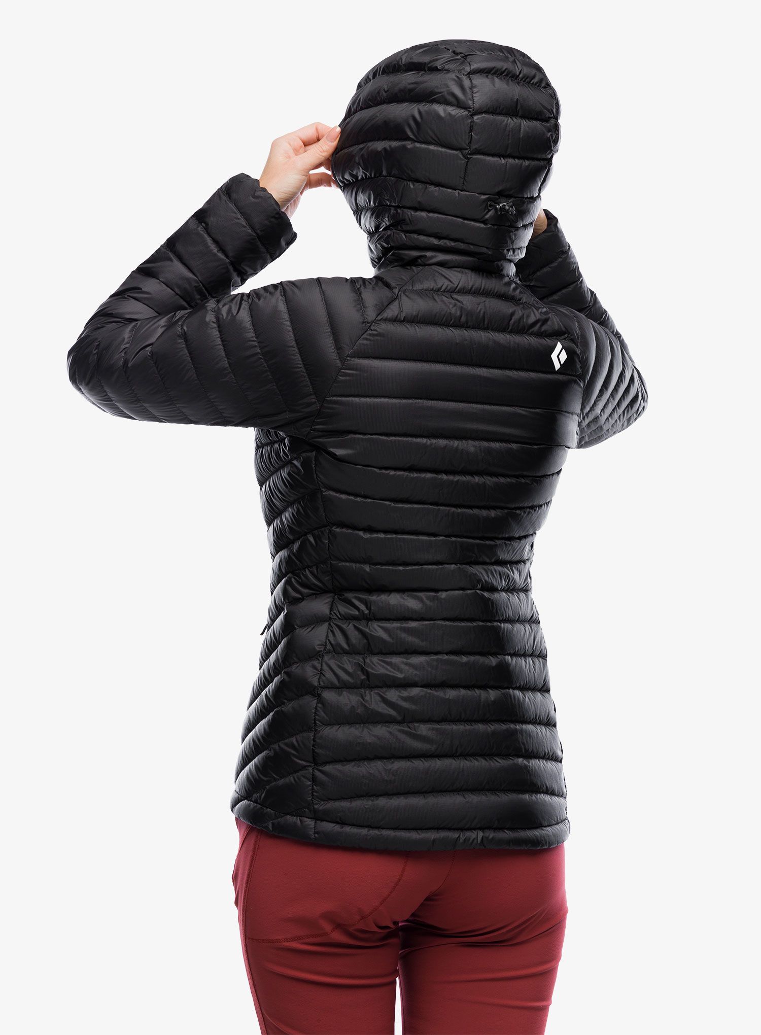 Dámská péřová bunda Black Diamond Approach Down Hoody - black/black