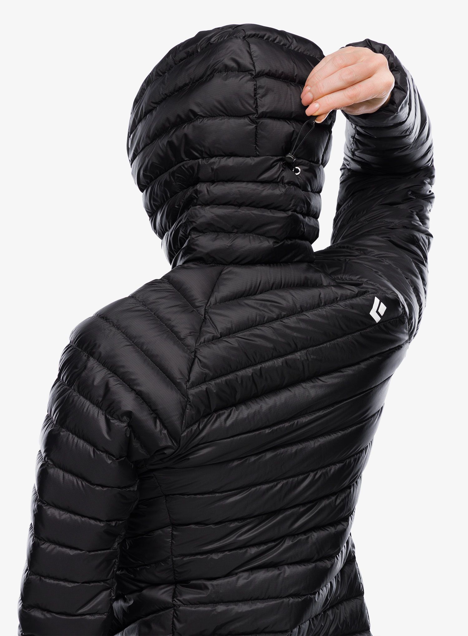 Dámská péřová bunda Black Diamond Approach Down Hoody - black/black