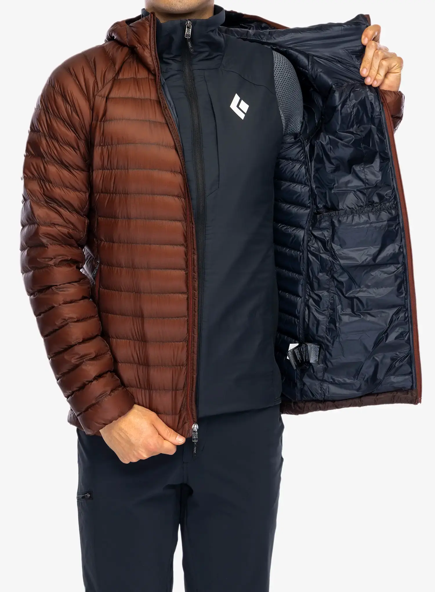 Péřová bunda Black Diamond Approach Down Hoody - iron red