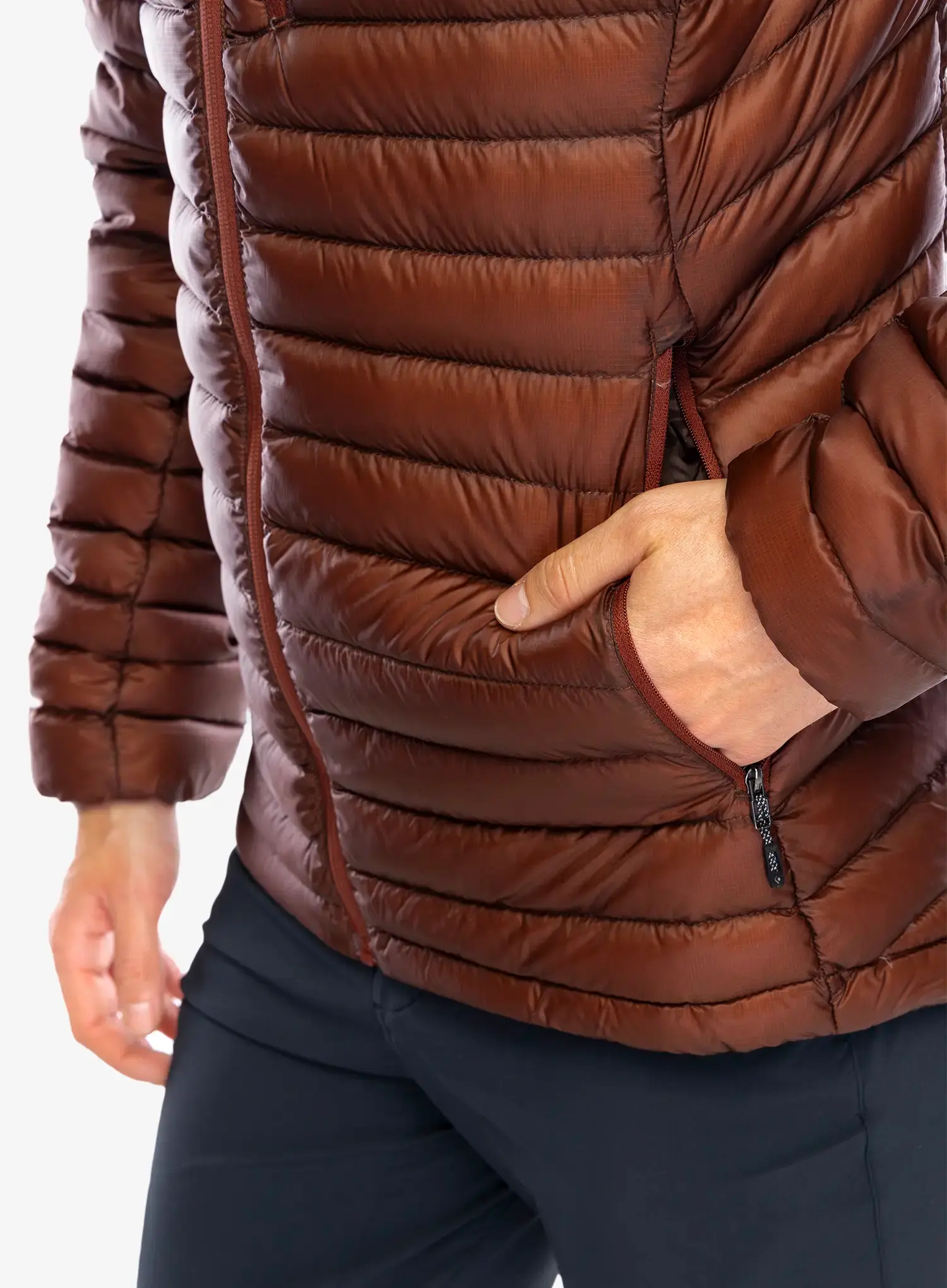 Péřová bunda Black Diamond Approach Down Hoody - iron red