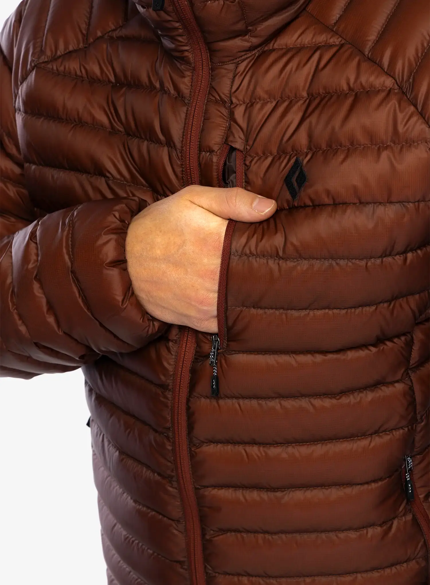 Péřová bunda Black Diamond Approach Down Hoody - iron red
