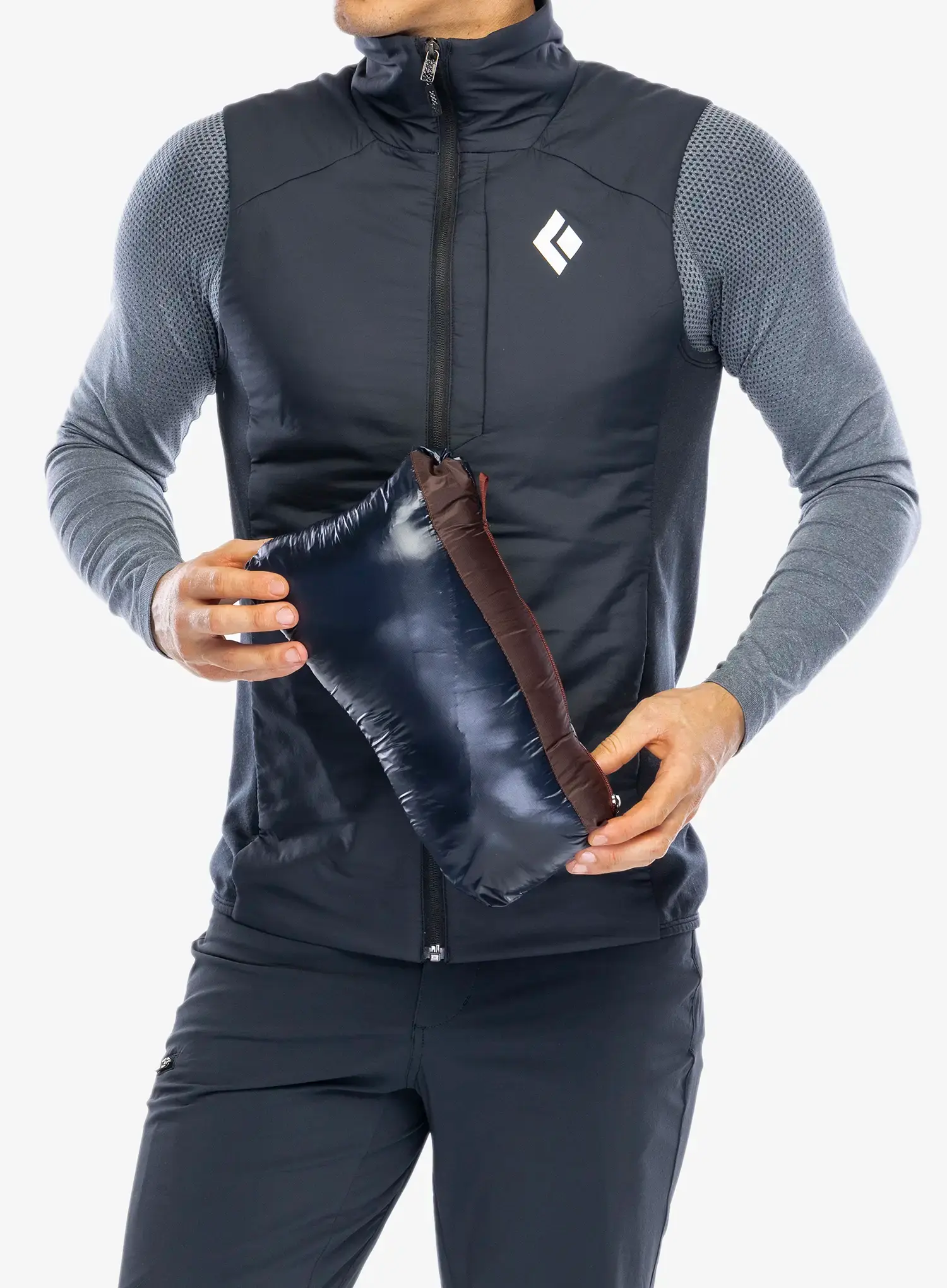 Péřová bunda Black Diamond Approach Down Hoody - iron red