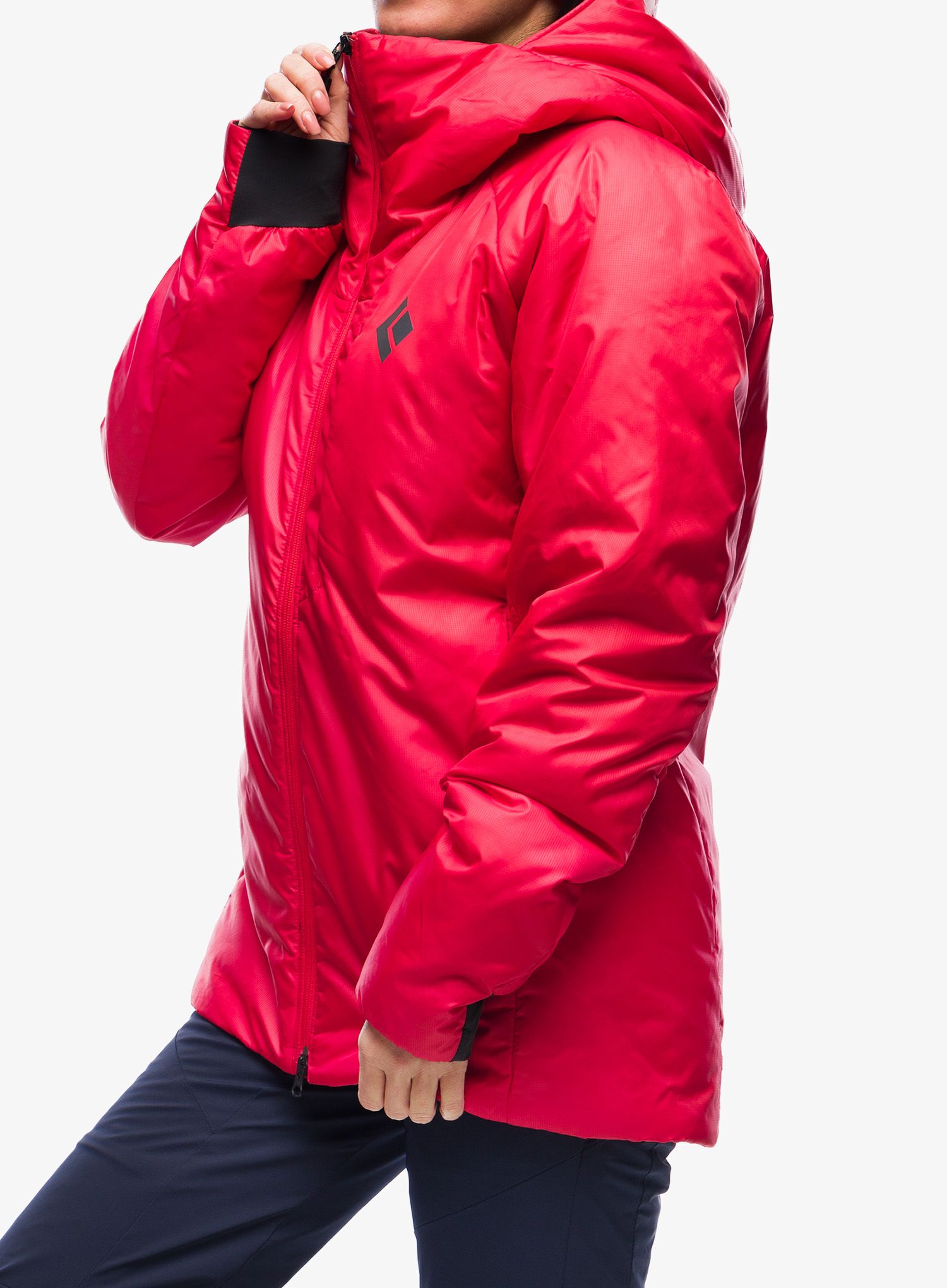 Zateplená bunda Black Diamond Belay Parka - coral red