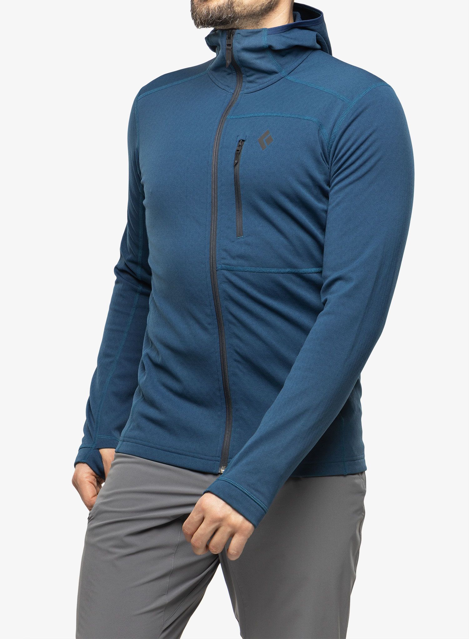Mikina s kapucí Black Diamond Coefficient Fleece Hoody - azurite