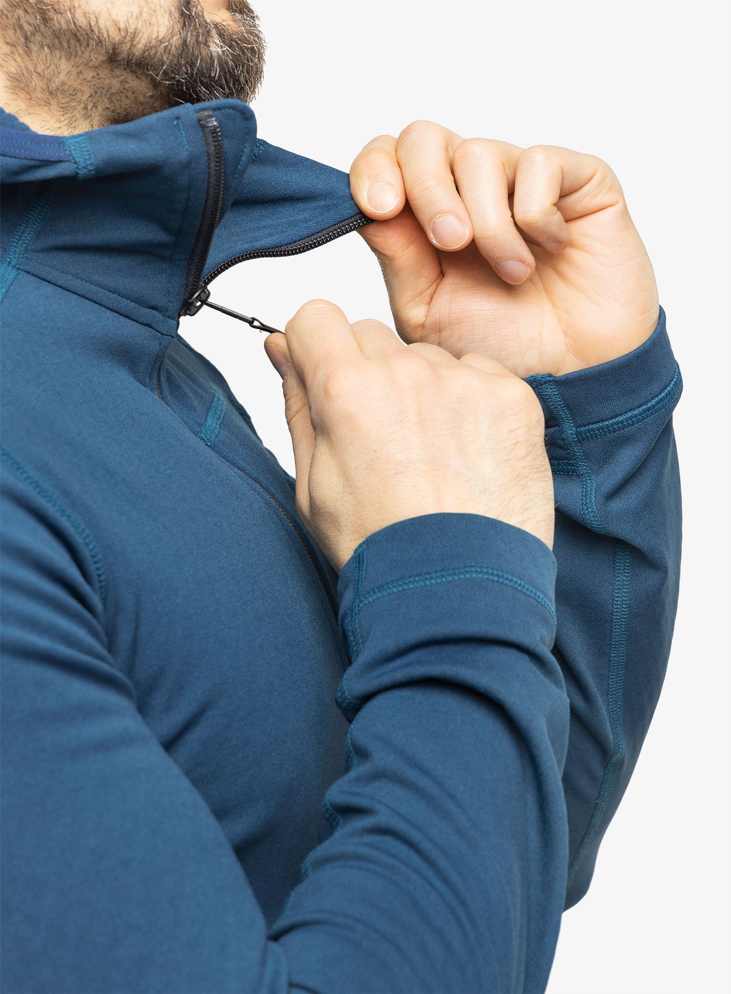 Mikina s kapucí Black Diamond Coefficient Fleece Hoody - azurite