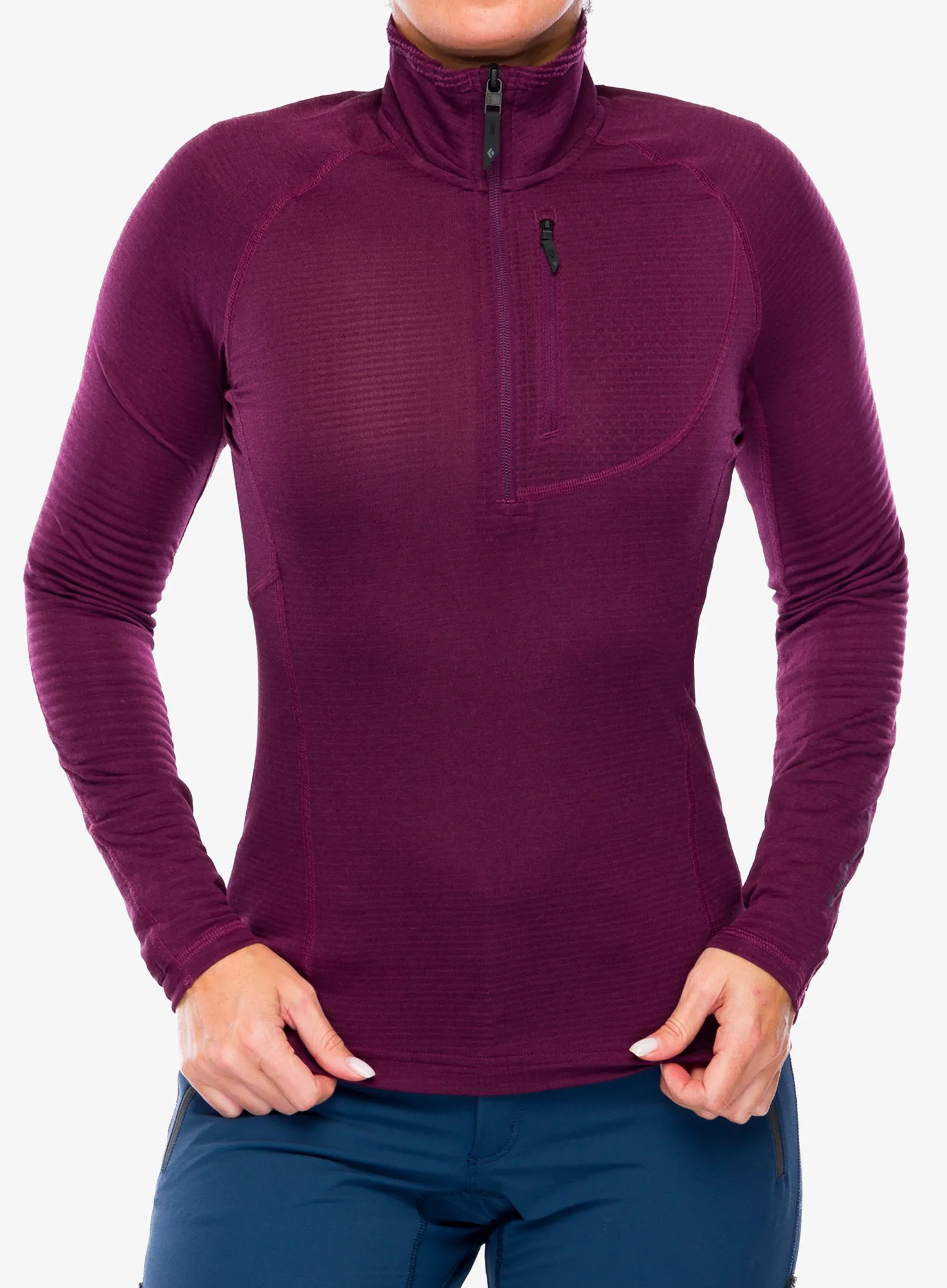 Dámská funkční mikina Black Diamond Coefficient LT Quarter Zip Pullover - blackberry