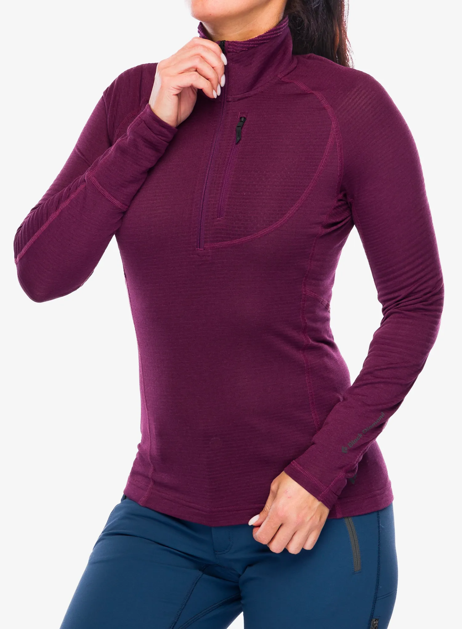 Dámská funkční mikina Black Diamond Coefficient LT Quarter Zip Pullover - blackberry