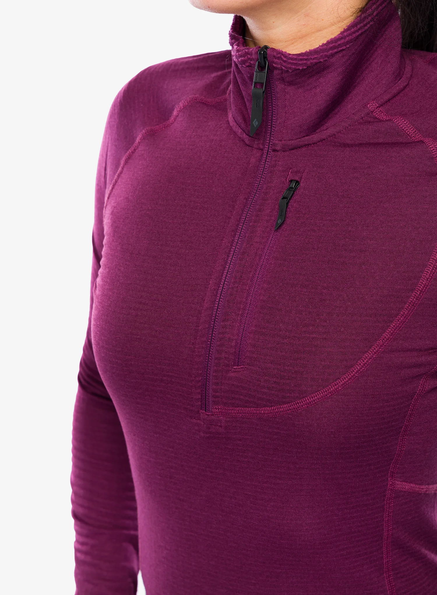 Dámská funkční mikina Black Diamond Coefficient LT Quarter Zip Pullover - blackberry