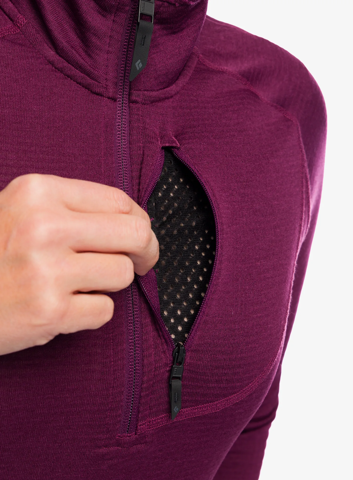 Dámská funkční mikina Black Diamond Coefficient LT Quarter Zip Pullover - blackberry
