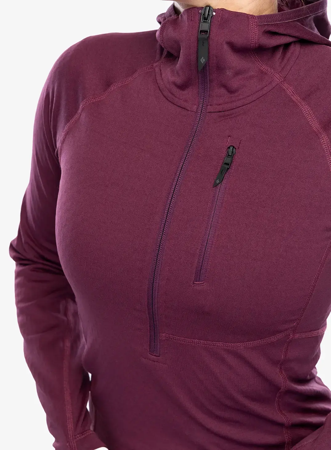 Dámská mikina s kapucí Black Diamond Coefficient QZ Hoody - blackberry