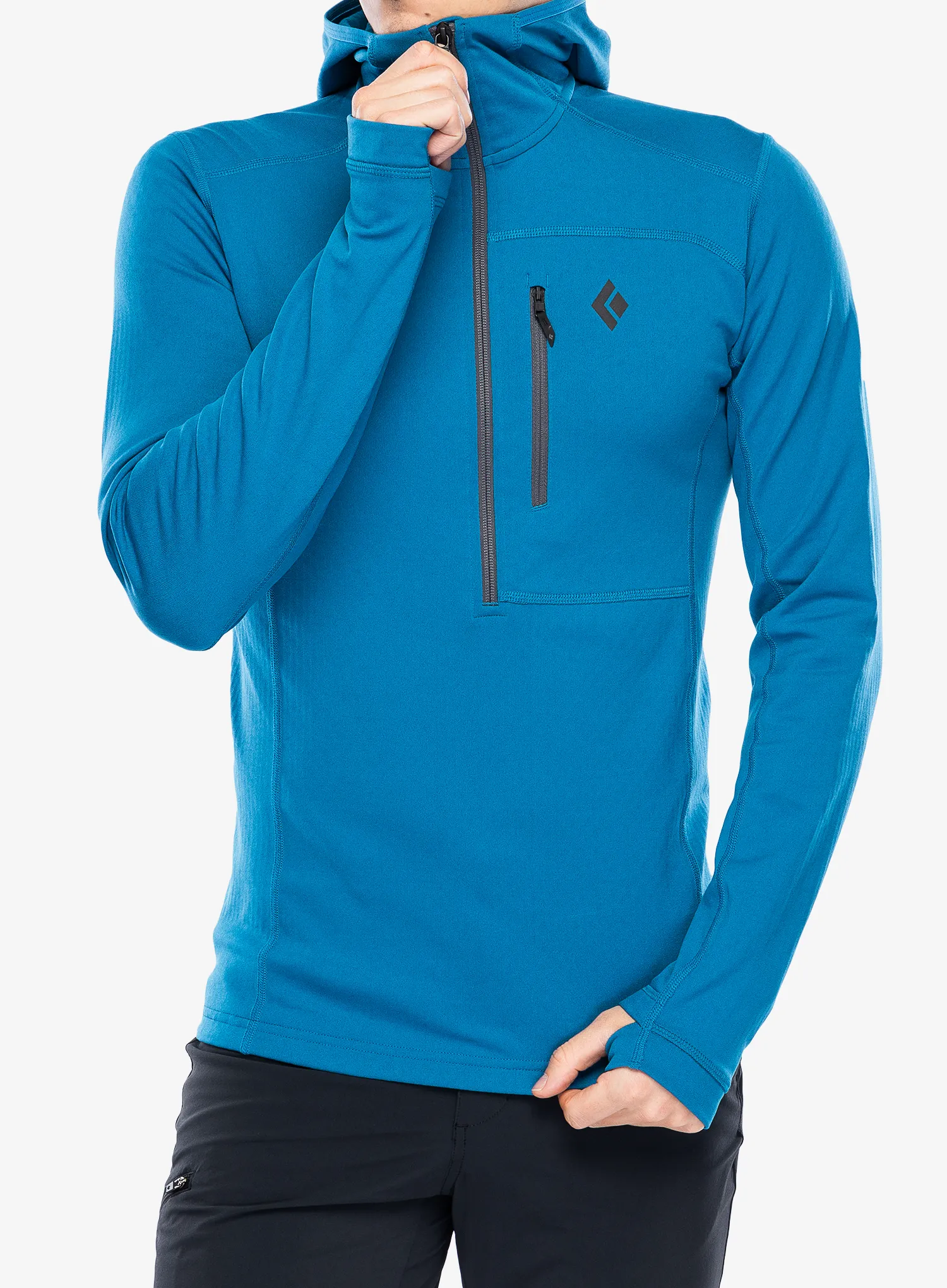 Fleece mikina Black Diamond Coefficient QZ Hoody - kingfisher