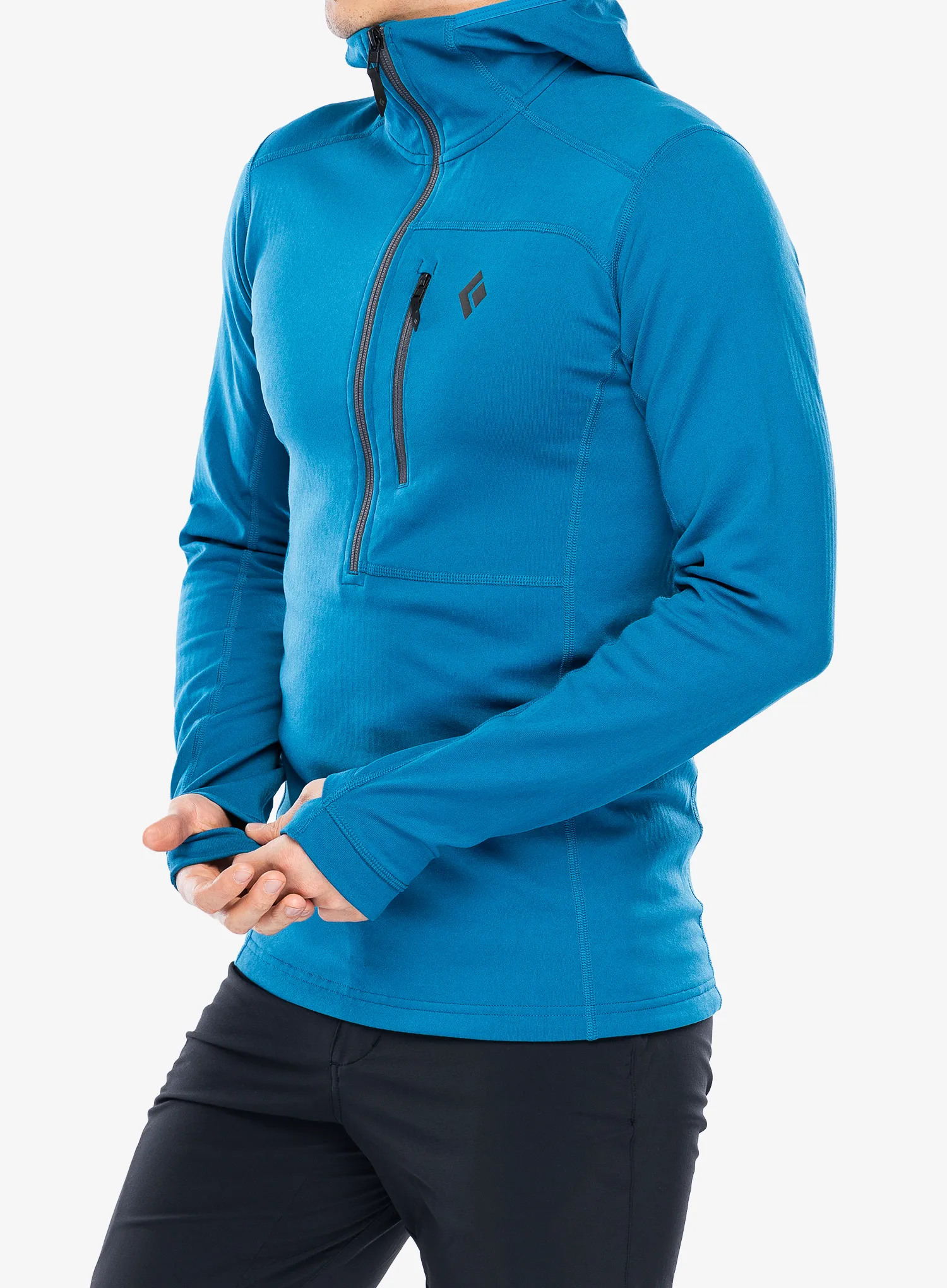 Fleece mikina Black Diamond Coefficient QZ Hoody - kingfisher