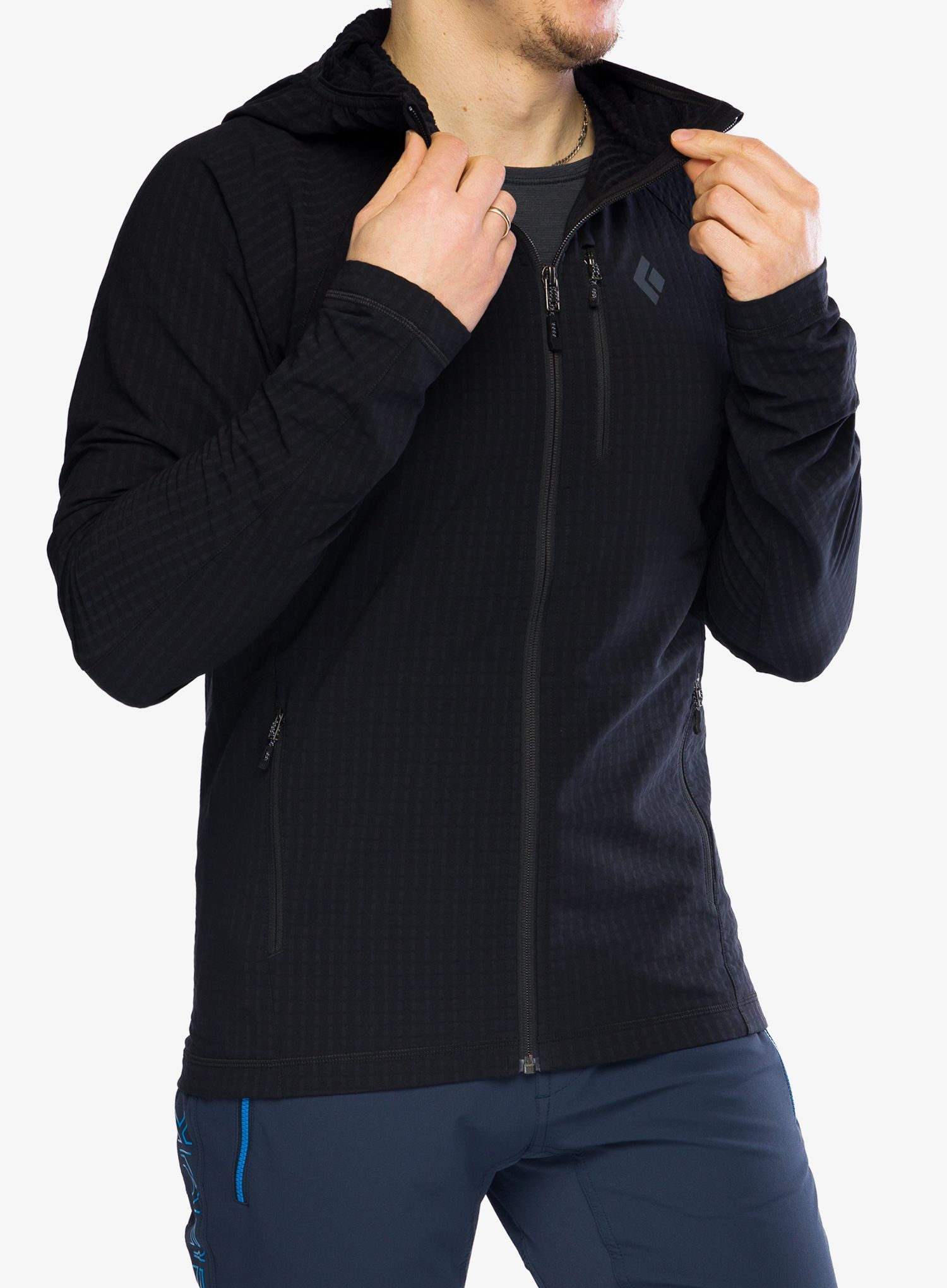 Fleece mikina Black Diamond Coefficient Storm FZ Hoody - black