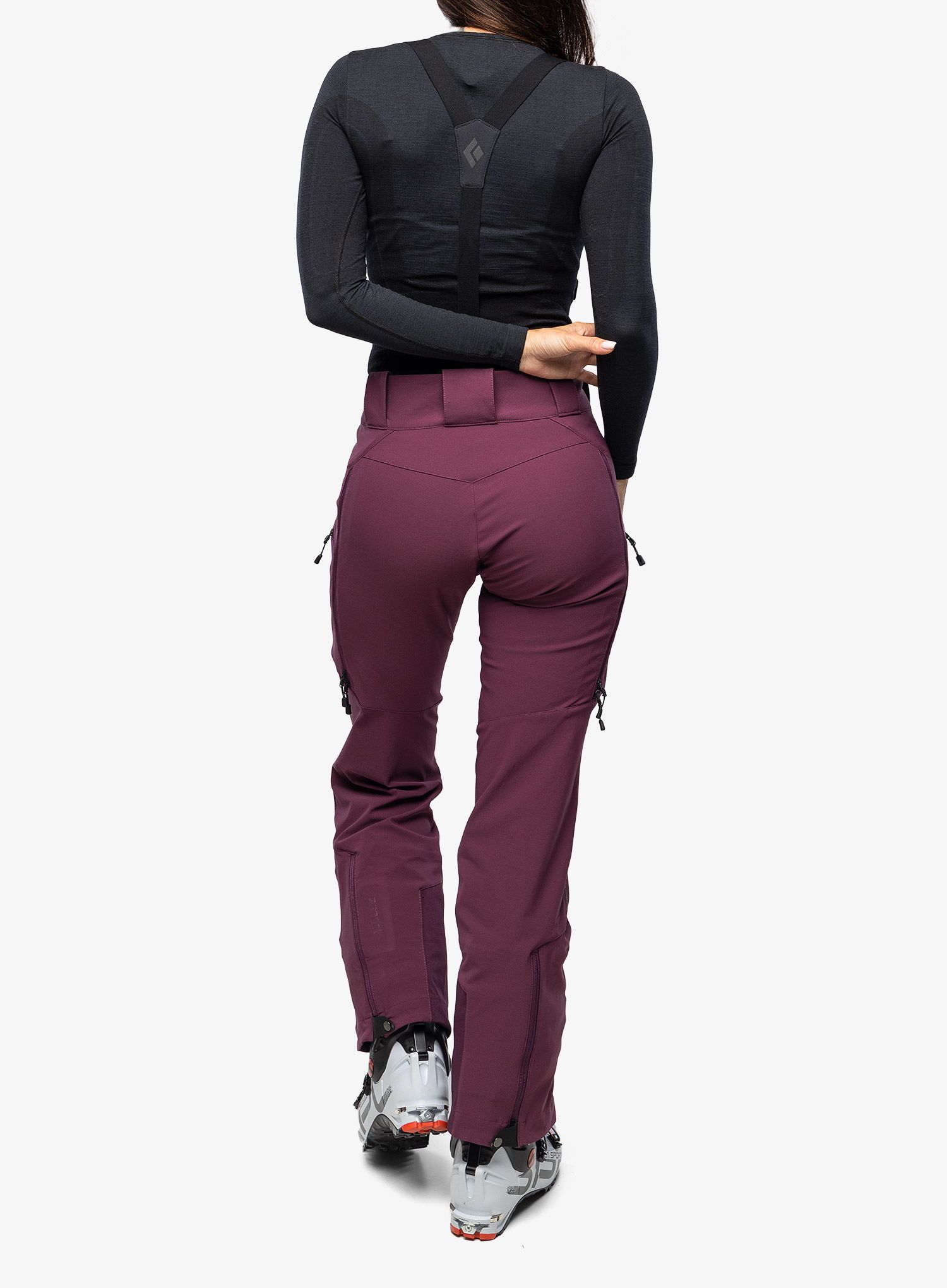 Skialpové kalhoty dámské Black Diamond Dawn Patrol Pants - blackberry