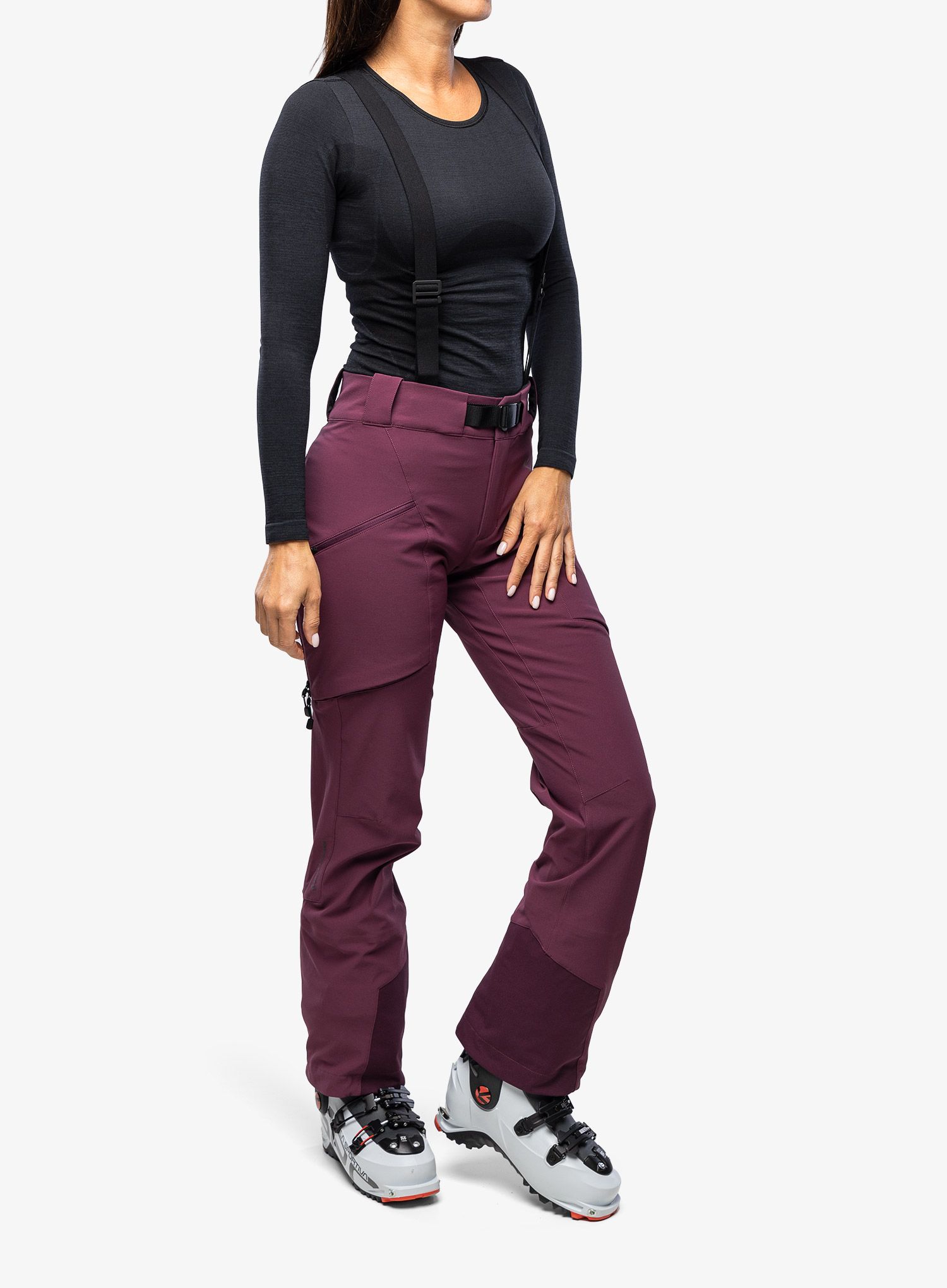 Skialpové kalhoty dámské Black Diamond Dawn Patrol Pants - blackberry
