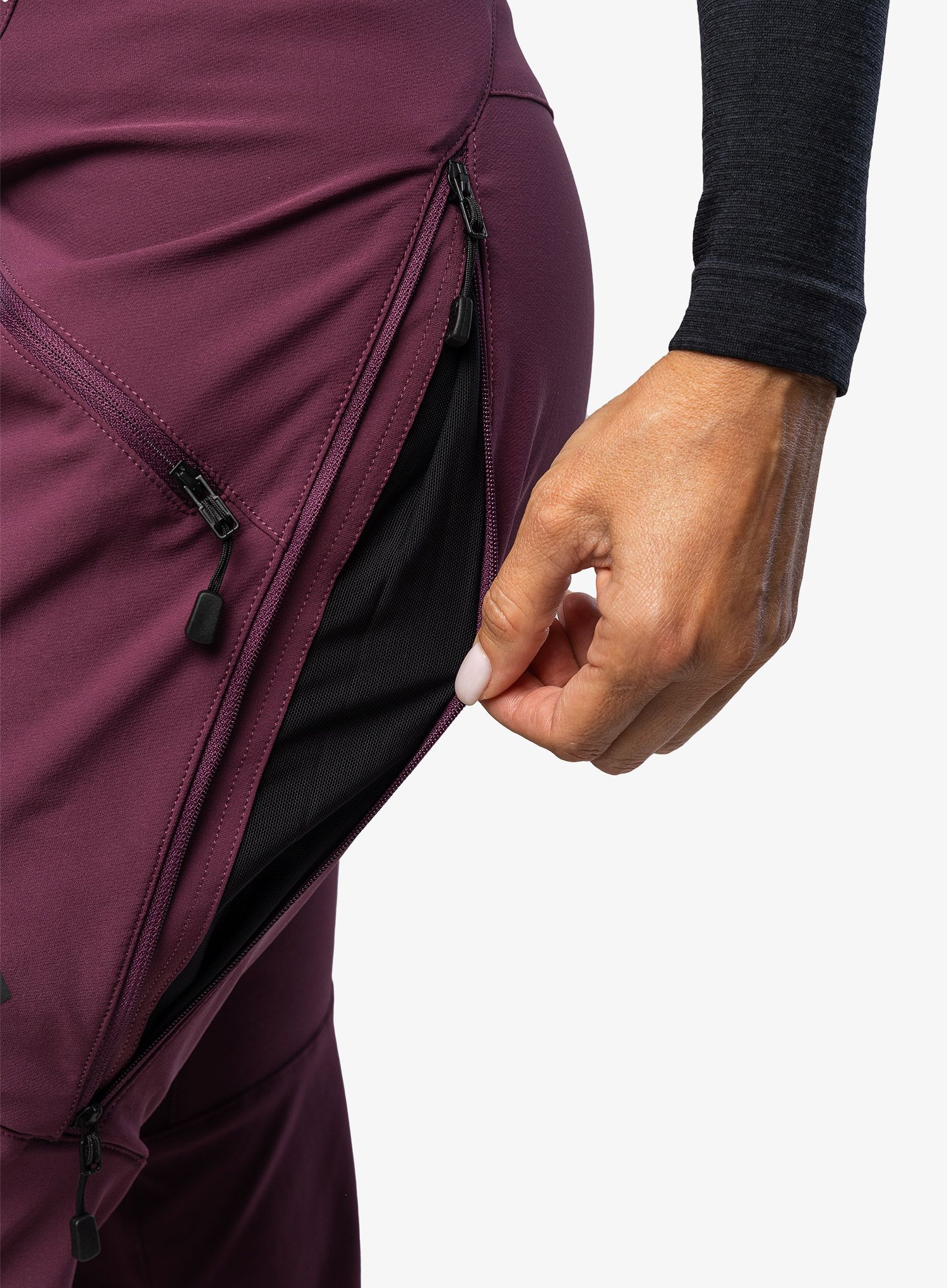 Skialpové kalhoty dámské Black Diamond Dawn Patrol Pants - blackberry