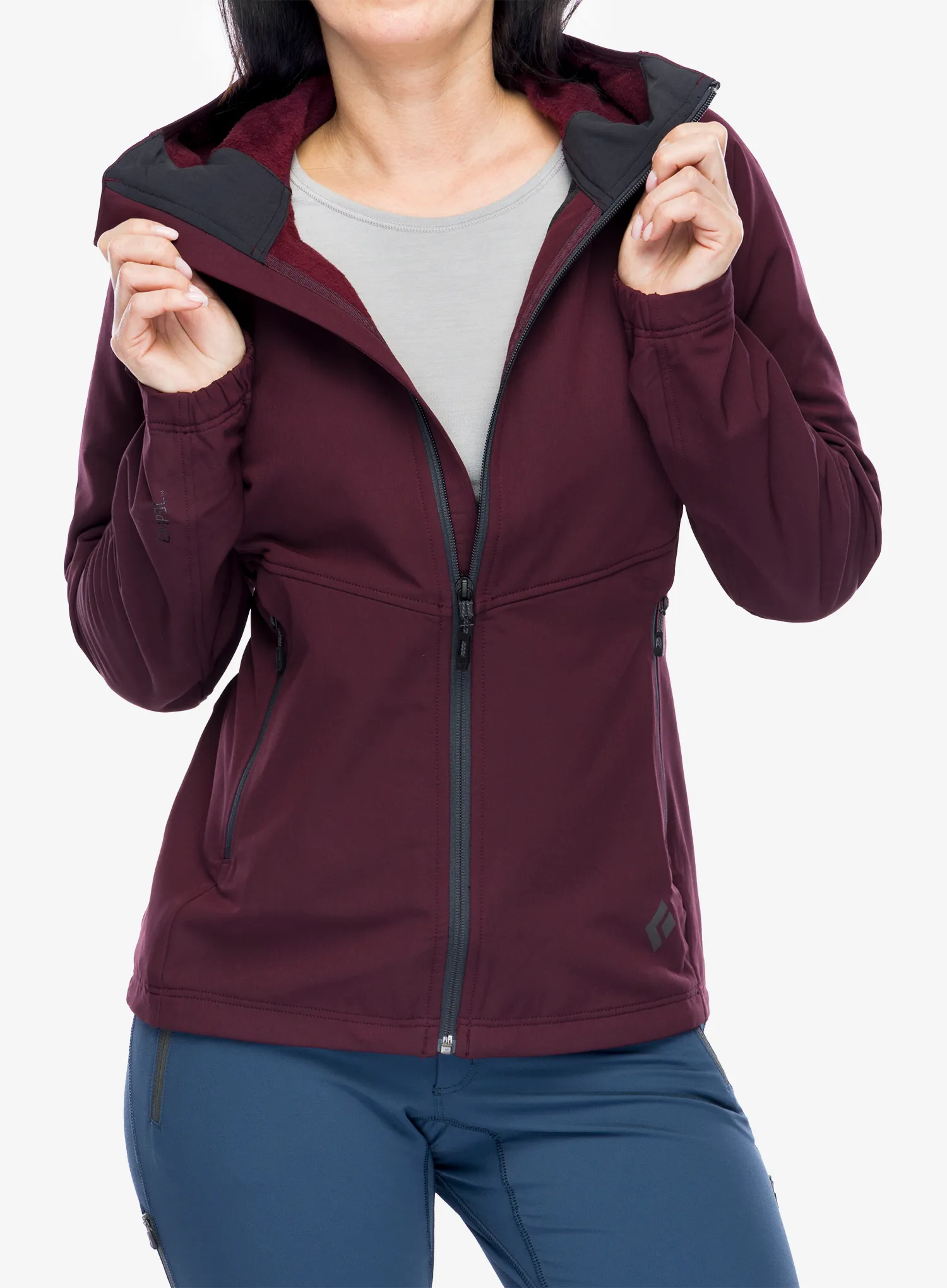 Softshellová bunda dámská Black Diamond Element Hoody - bordeaux