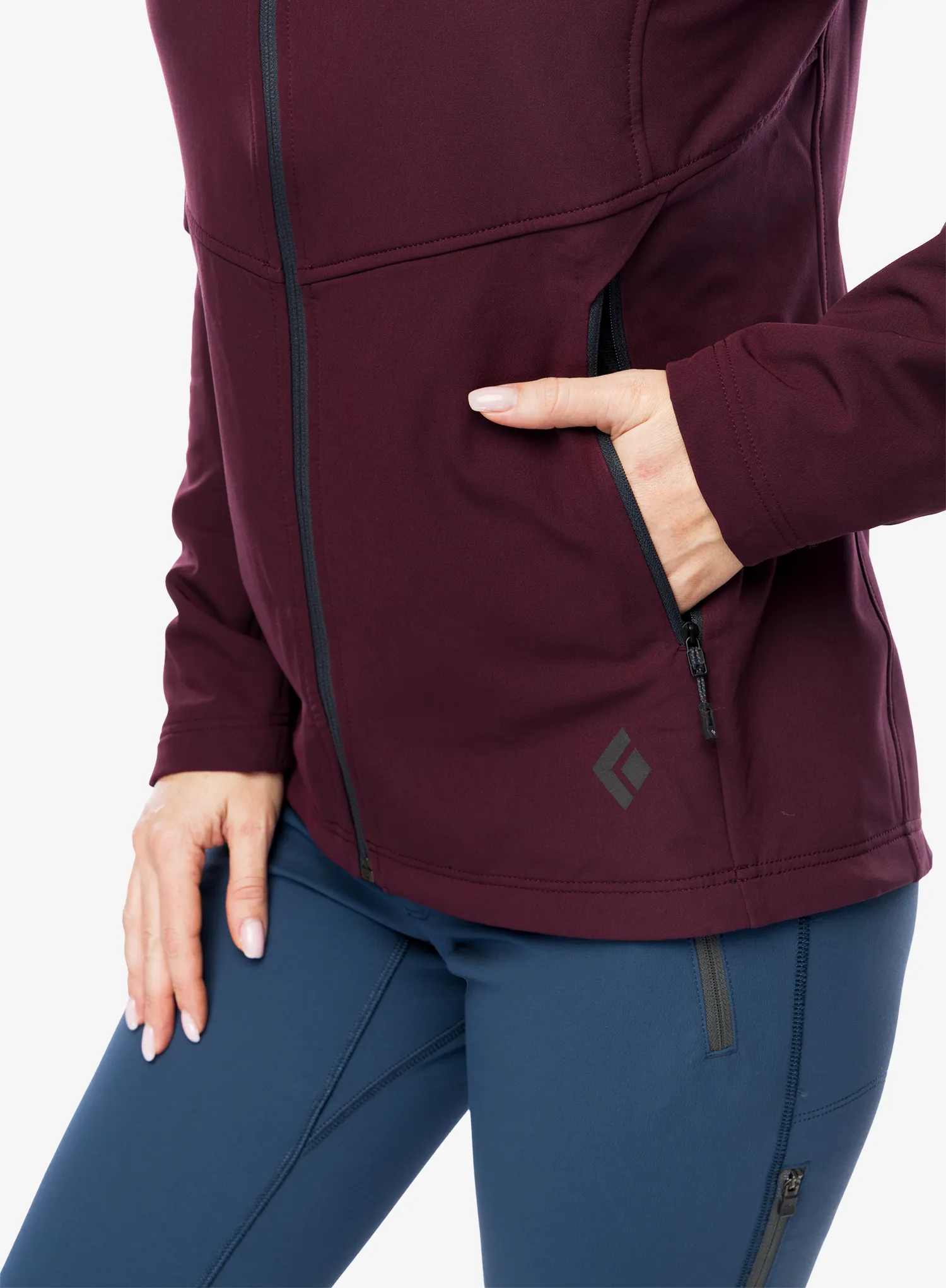 Softshellová bunda dámská Black Diamond Element Hoody - bordeaux