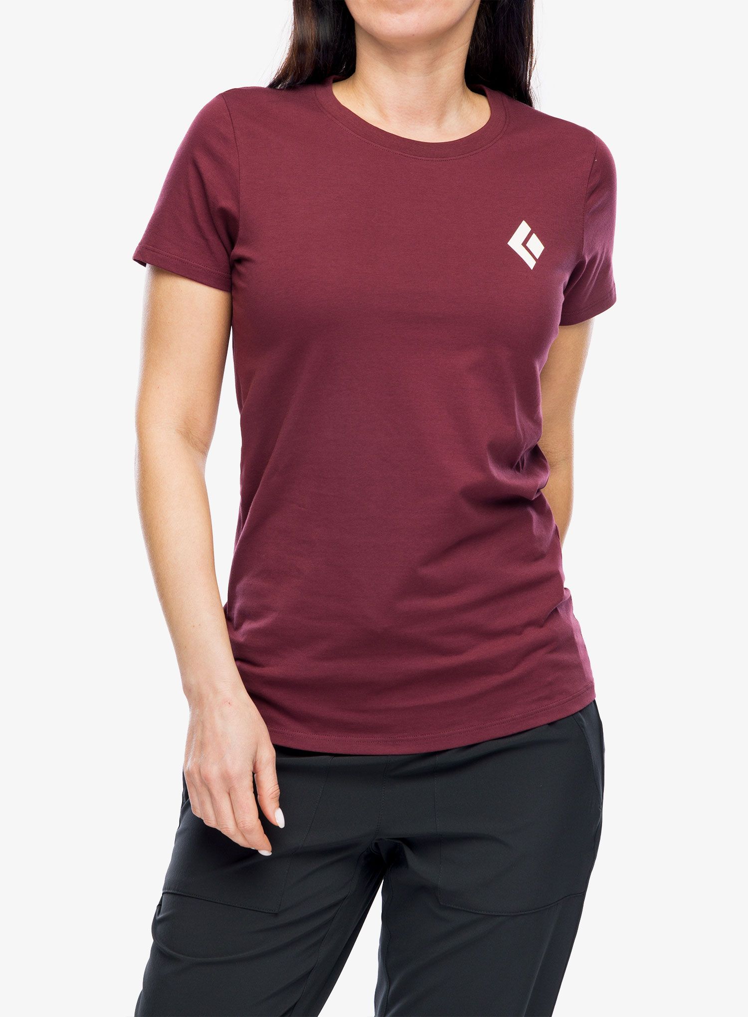 Bavlněné tričko dámské Black Diamond Equipment For Alpinists SS Tee - burgundy