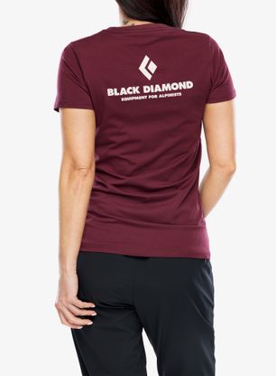 Bavlněné tričko dámské Black Diamond Equipment For Alpinists SS Tee - burgundy