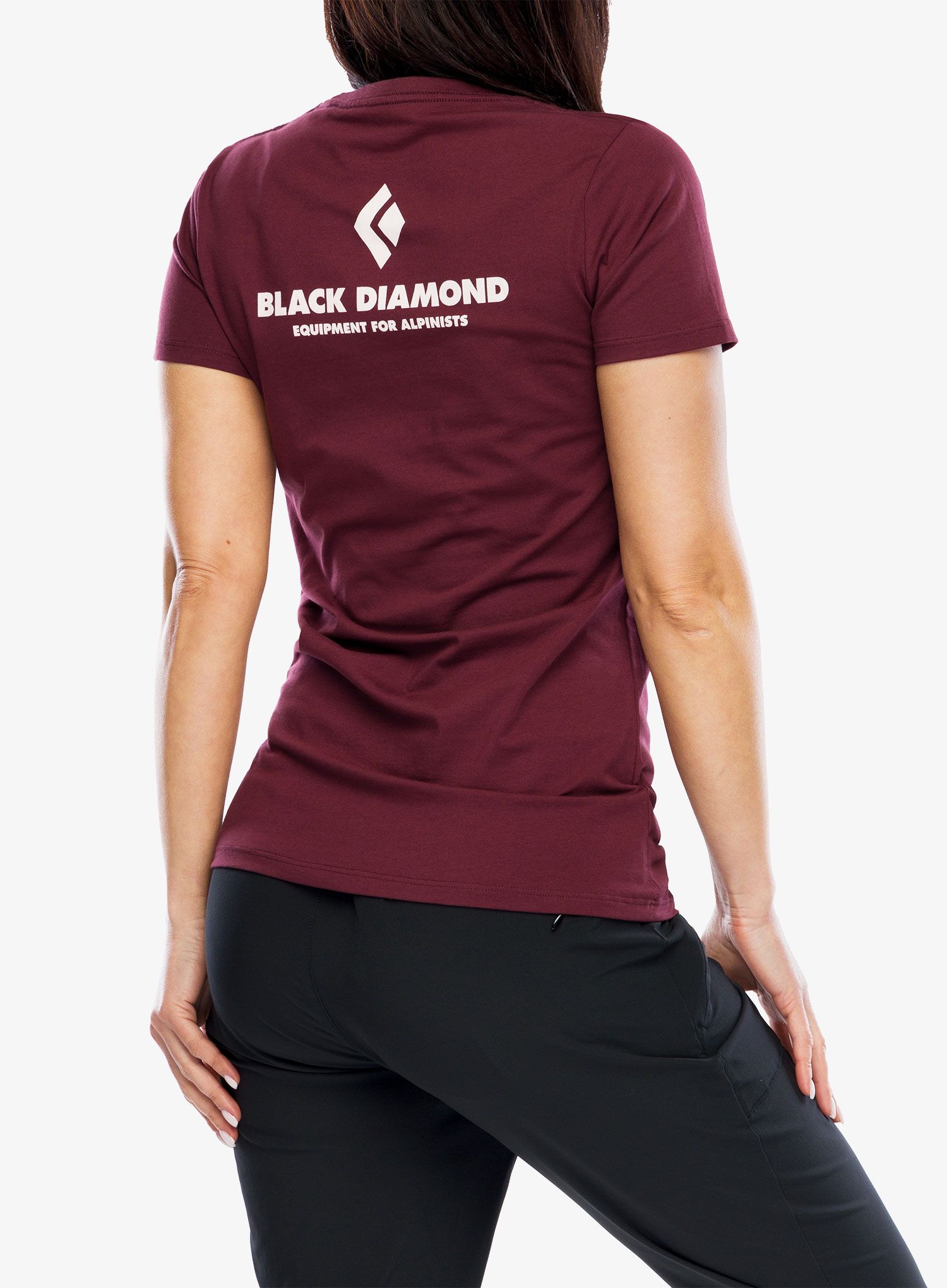 Bavlněné tričko dámské Black Diamond Equipment For Alpinists SS Tee - burgundy