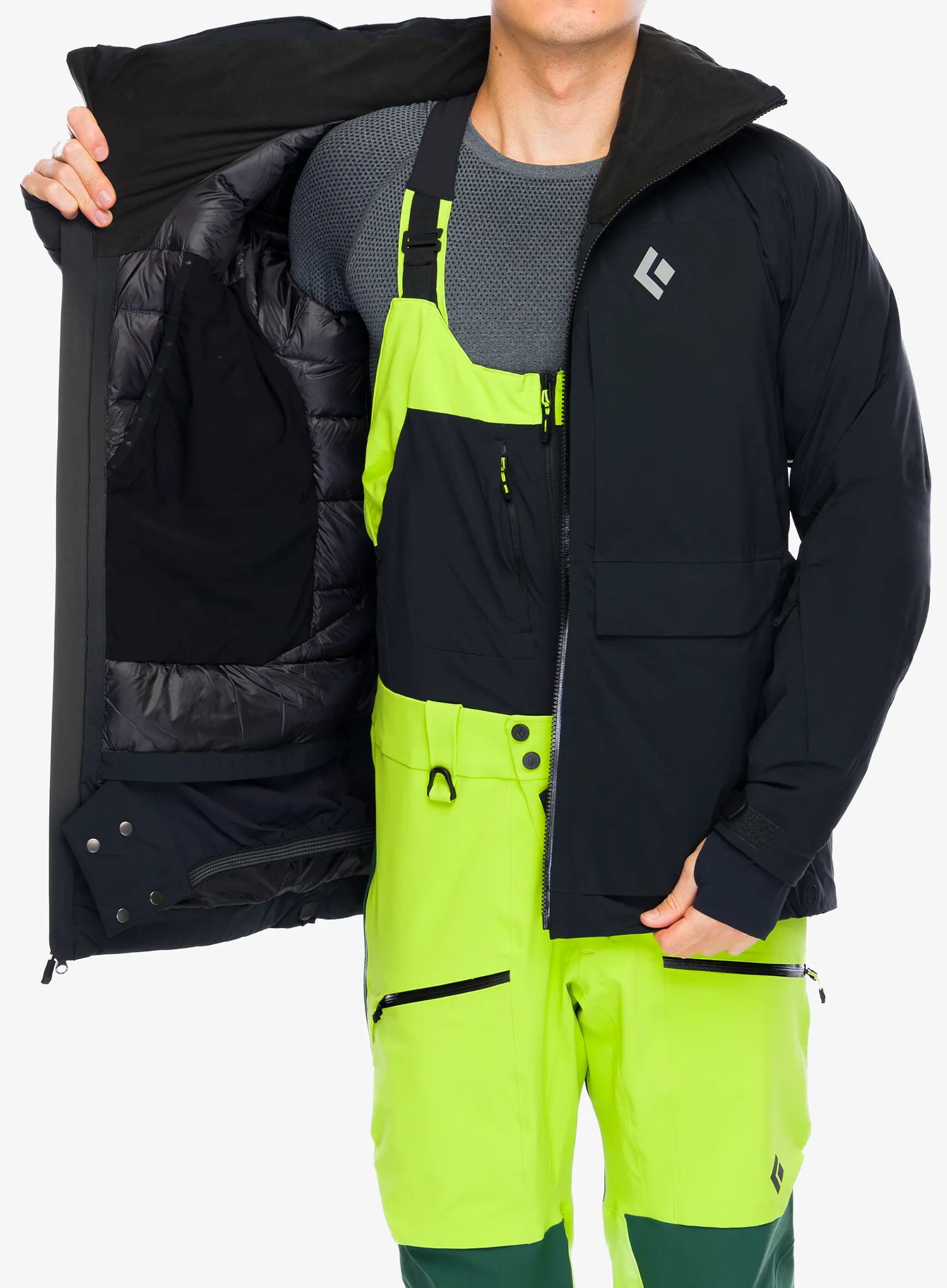 Péřová bunda Black Diamond Factor Insulated Parka - black