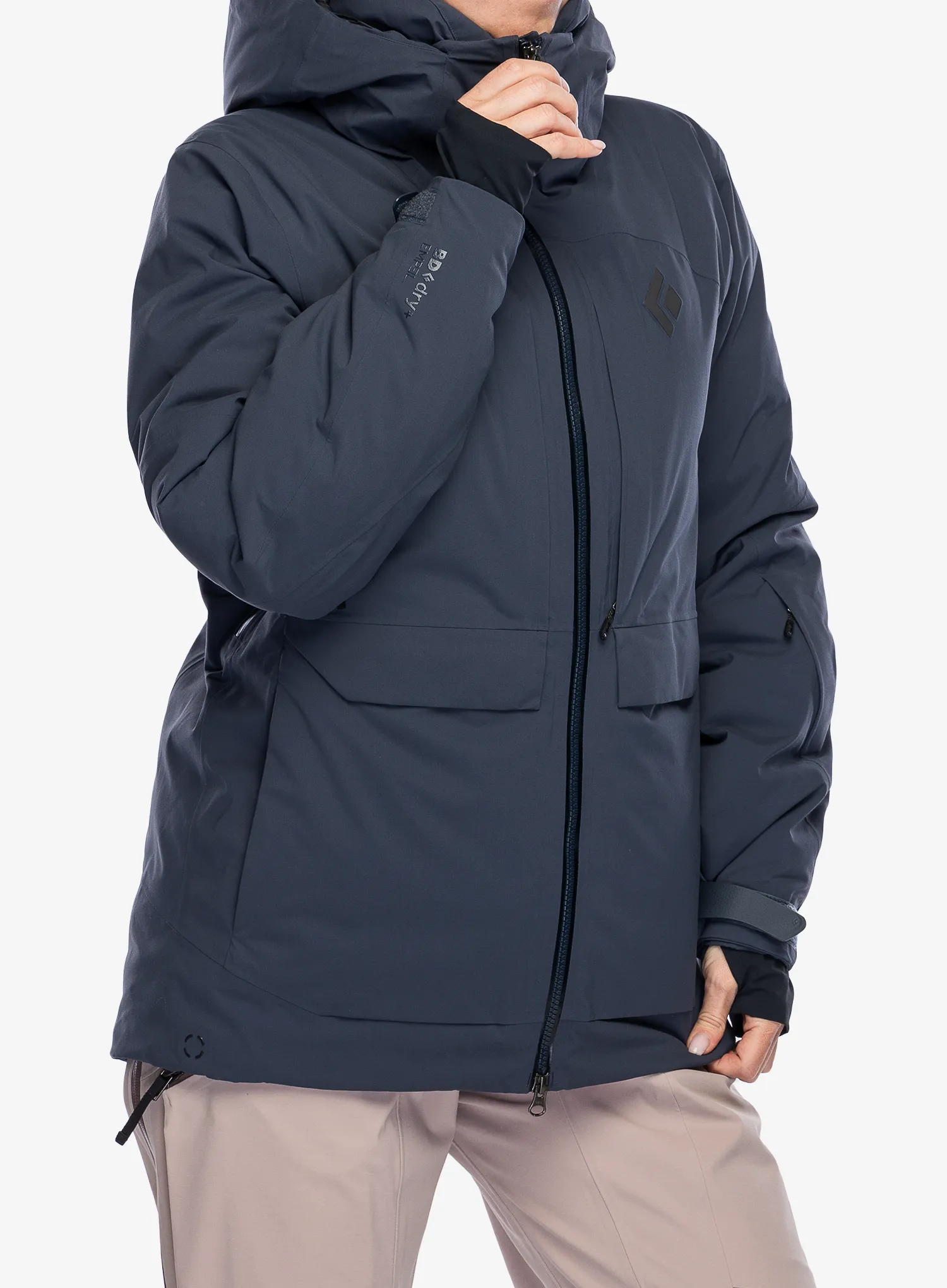 Dámská péřová bunda Black Diamond Factor Insulated Parka - charcoal