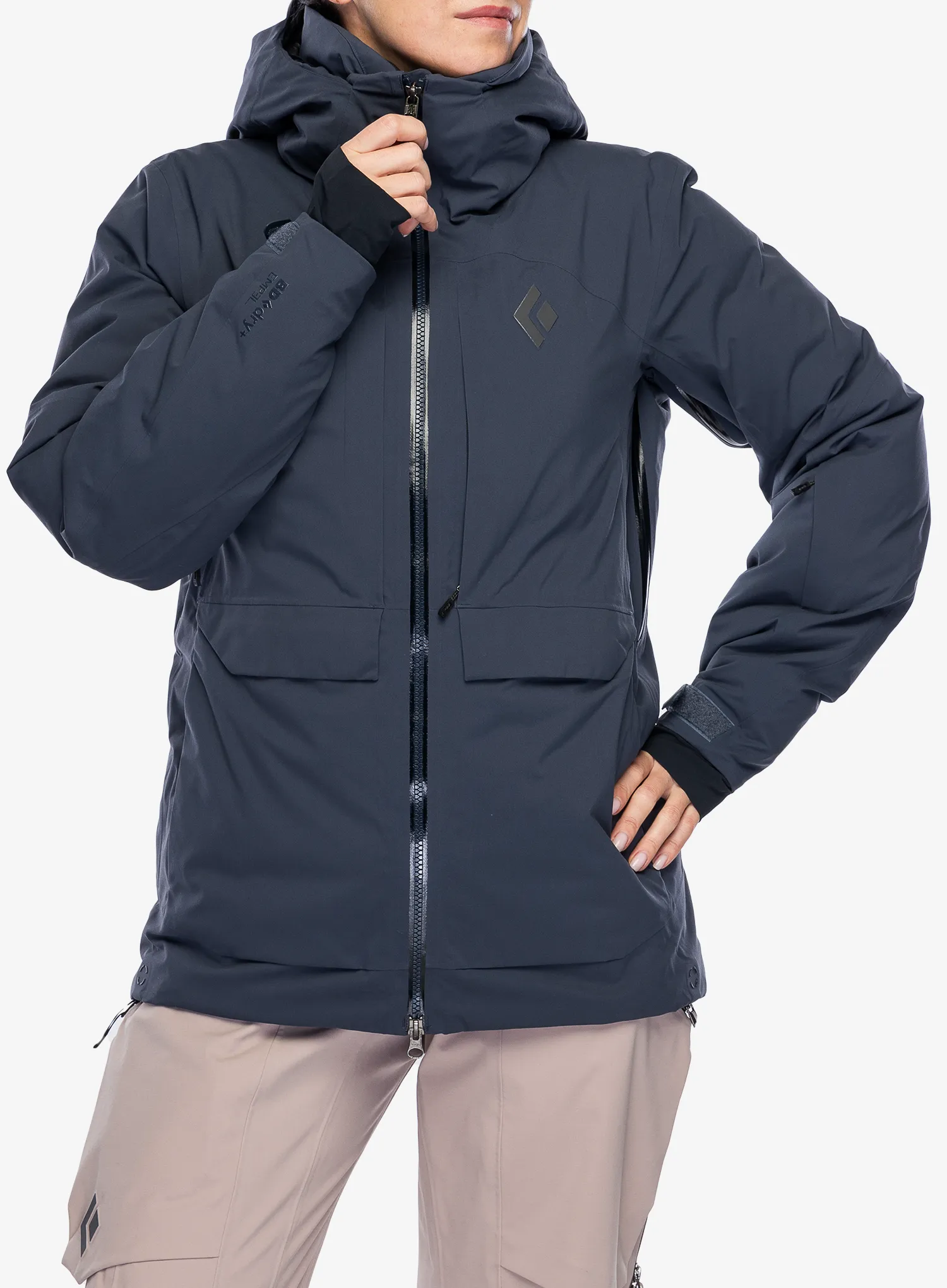 Dámská péřová bunda Black Diamond Factor Insulated Parka - charcoal