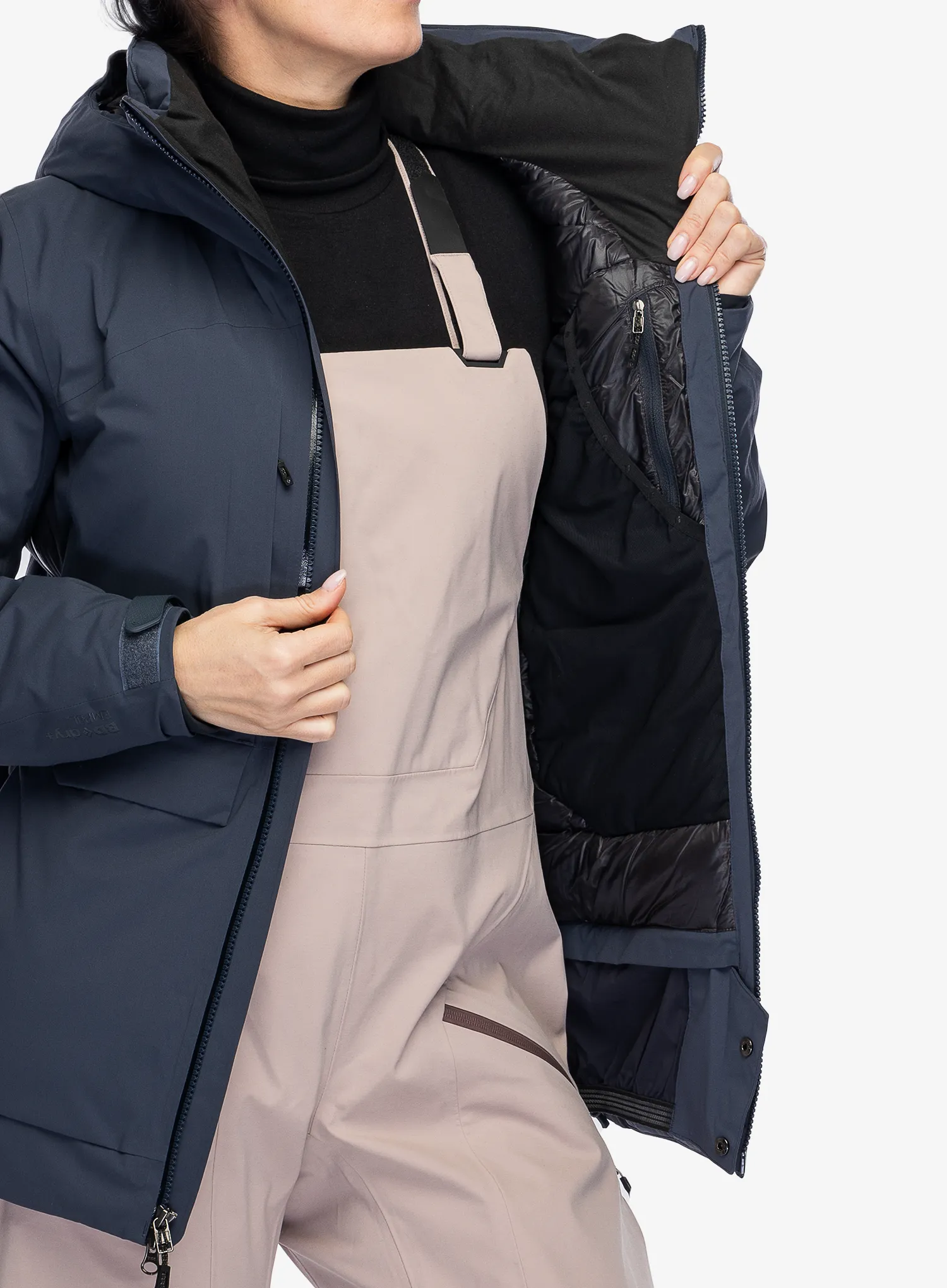 Dámská péřová bunda Black Diamond Factor Insulated Parka - charcoal
