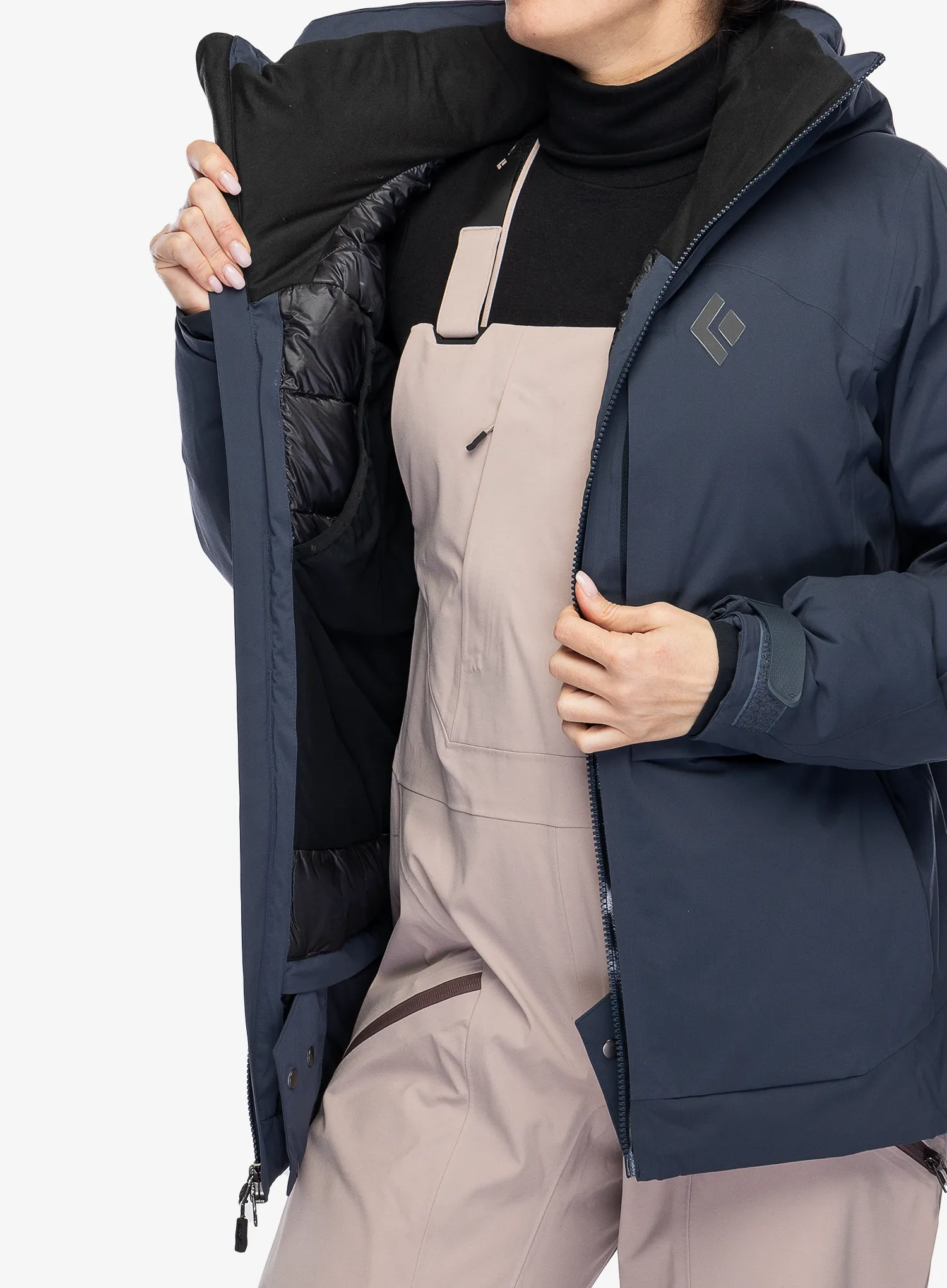 Dámská péřová bunda Black Diamond Factor Insulated Parka - charcoal