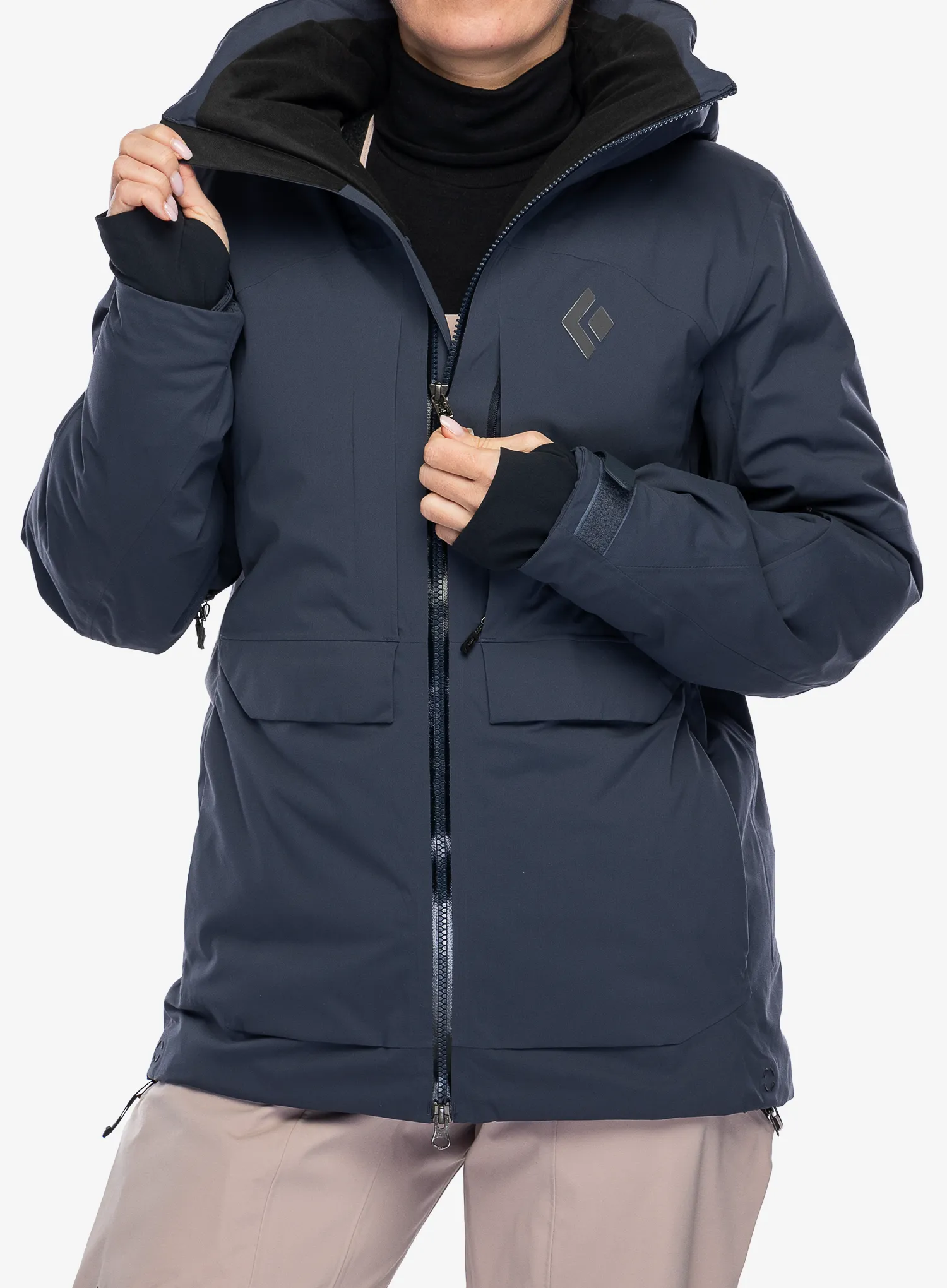 Dámská péřová bunda Black Diamond Factor Insulated Parka - charcoal