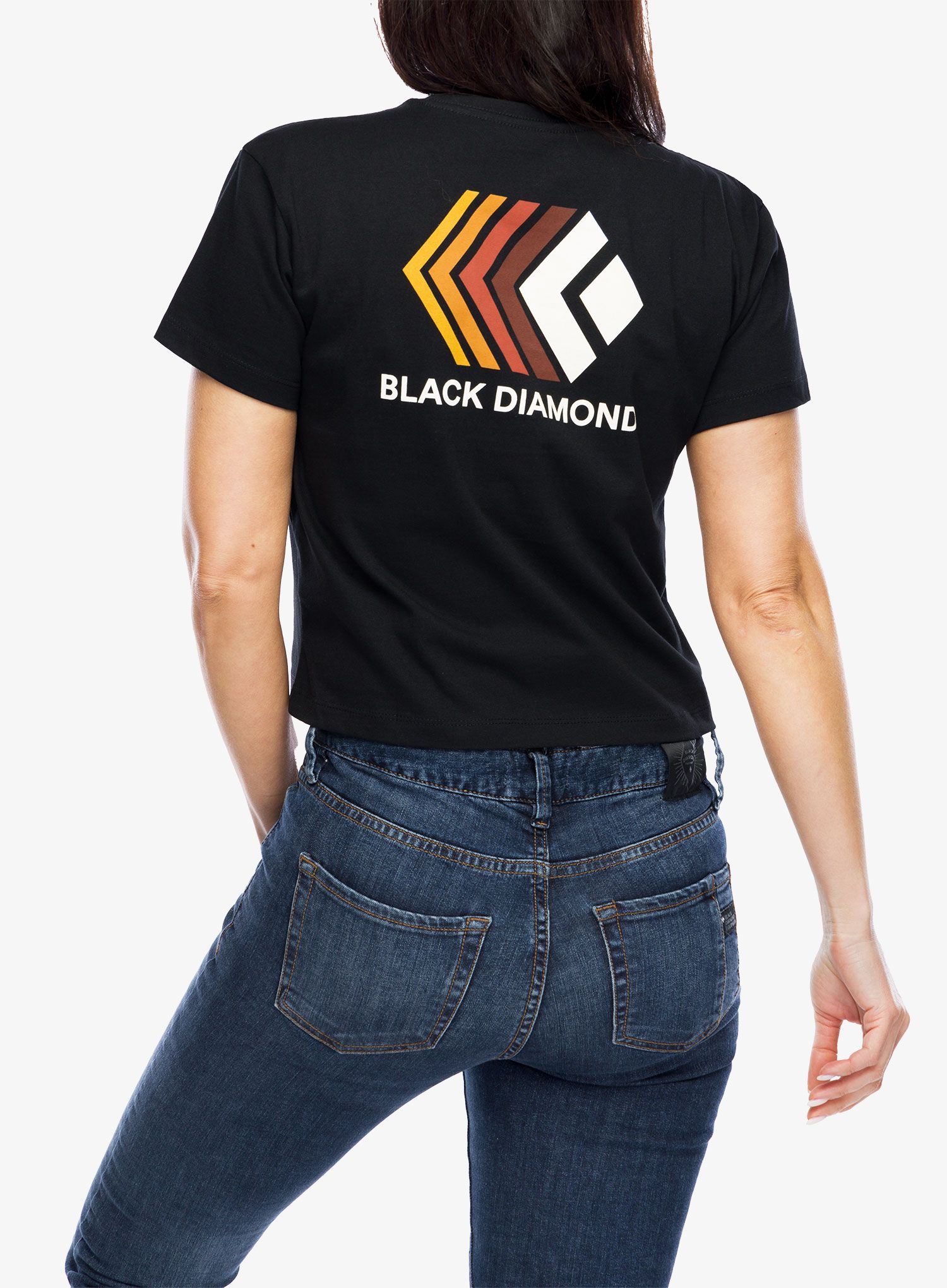 Dámské tričko s potiskem Black Diamond Faded Crop SS Tee - black