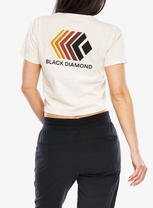 Dámské tričko s potiskem Black Diamond Faded Crop SS Tee - off white