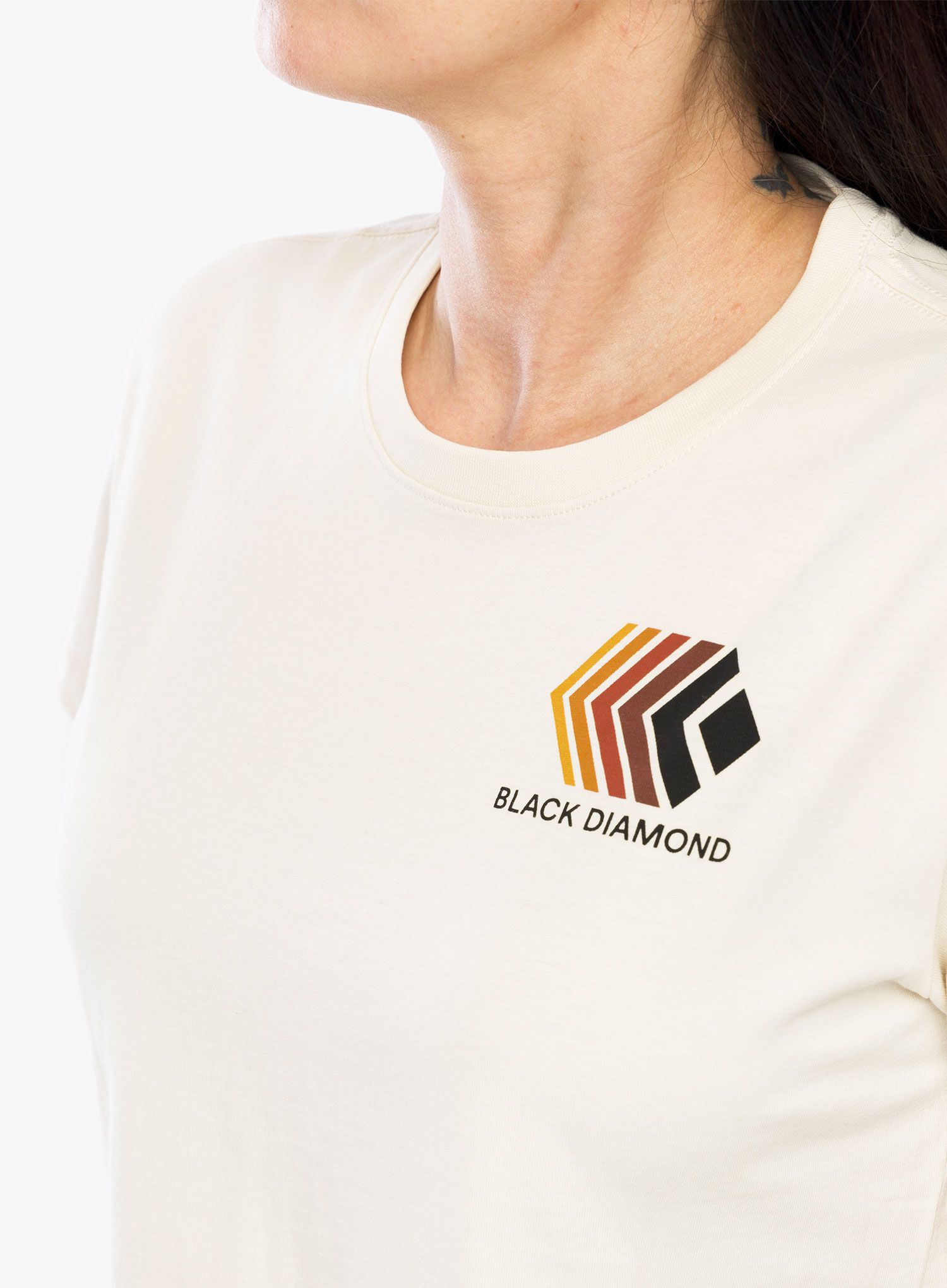 Dámské tričko s potiskem Black Diamond Faded Crop SS Tee - off white