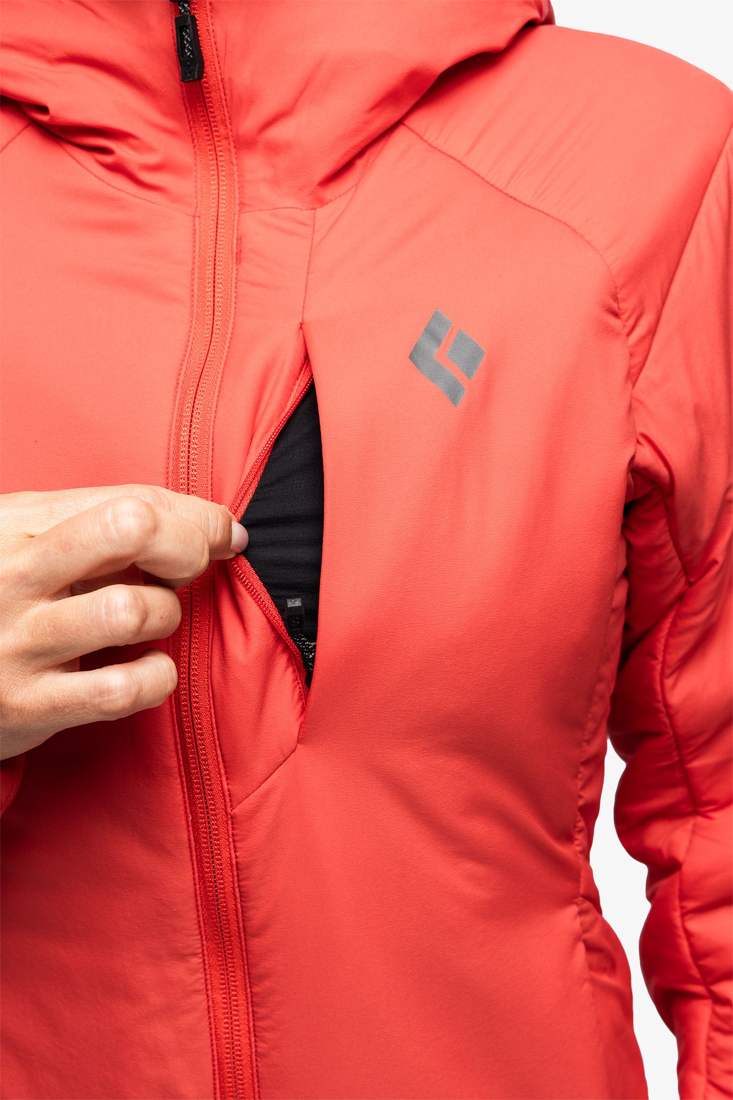 Zateplená bunda dámská Black Diamond First Light Stretch Hoody - coral red