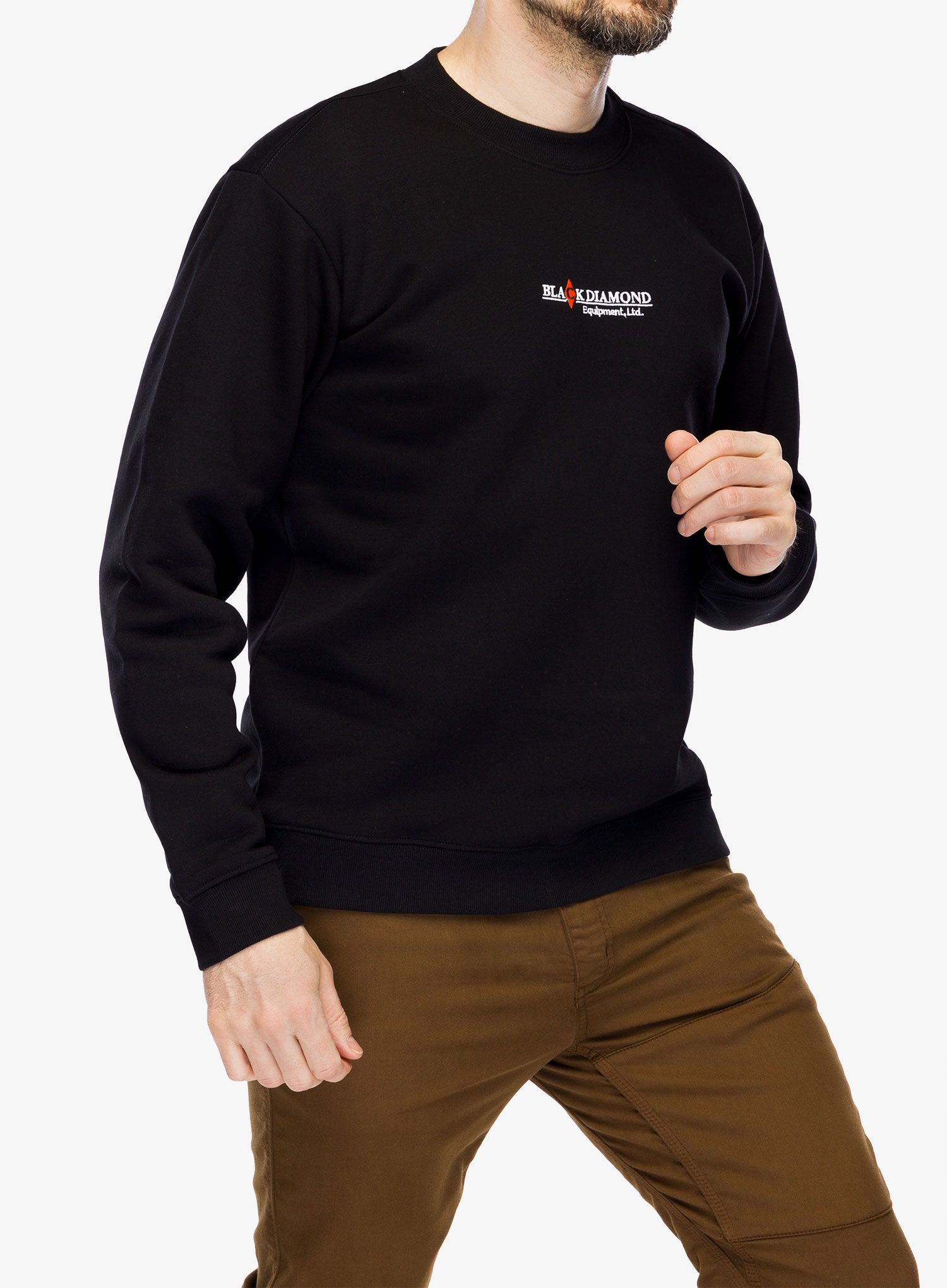 Mikina Black Diamond Heritage Wordmark Crewneck - black