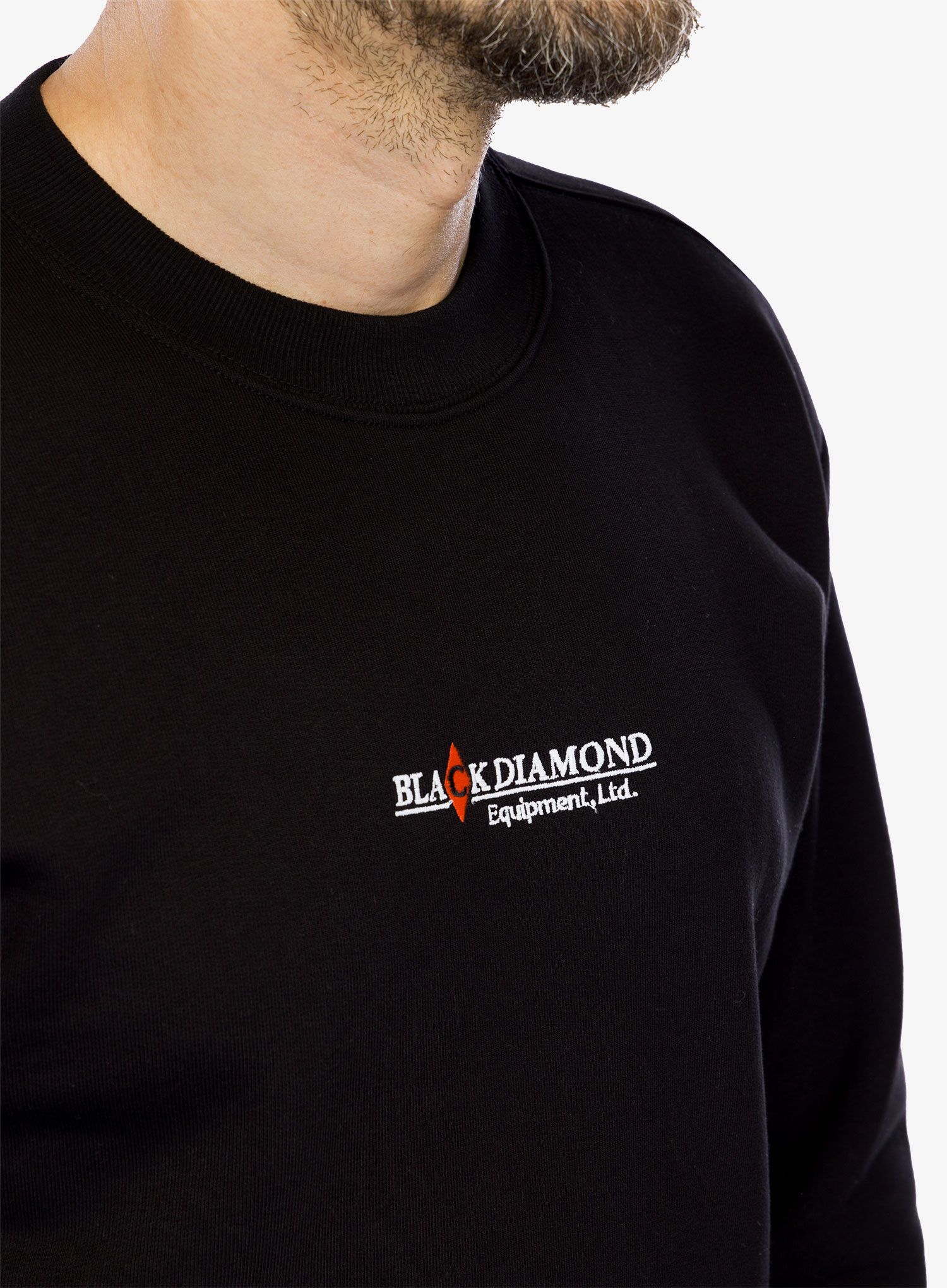 Mikina Black Diamond Heritage Wordmark Crewneck - black