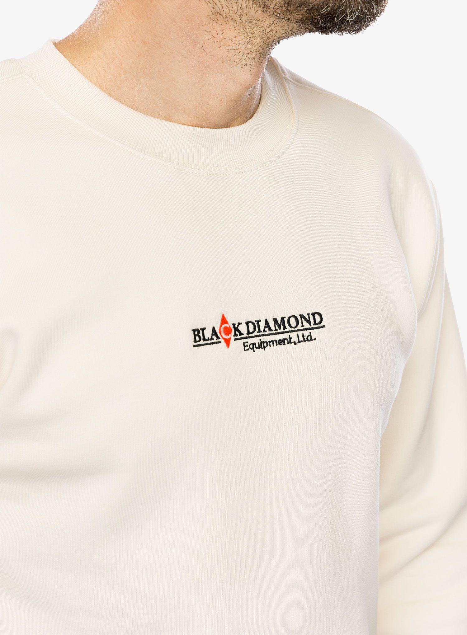 Mikina Black Diamond Heritage Wordmark Crewneck - off white