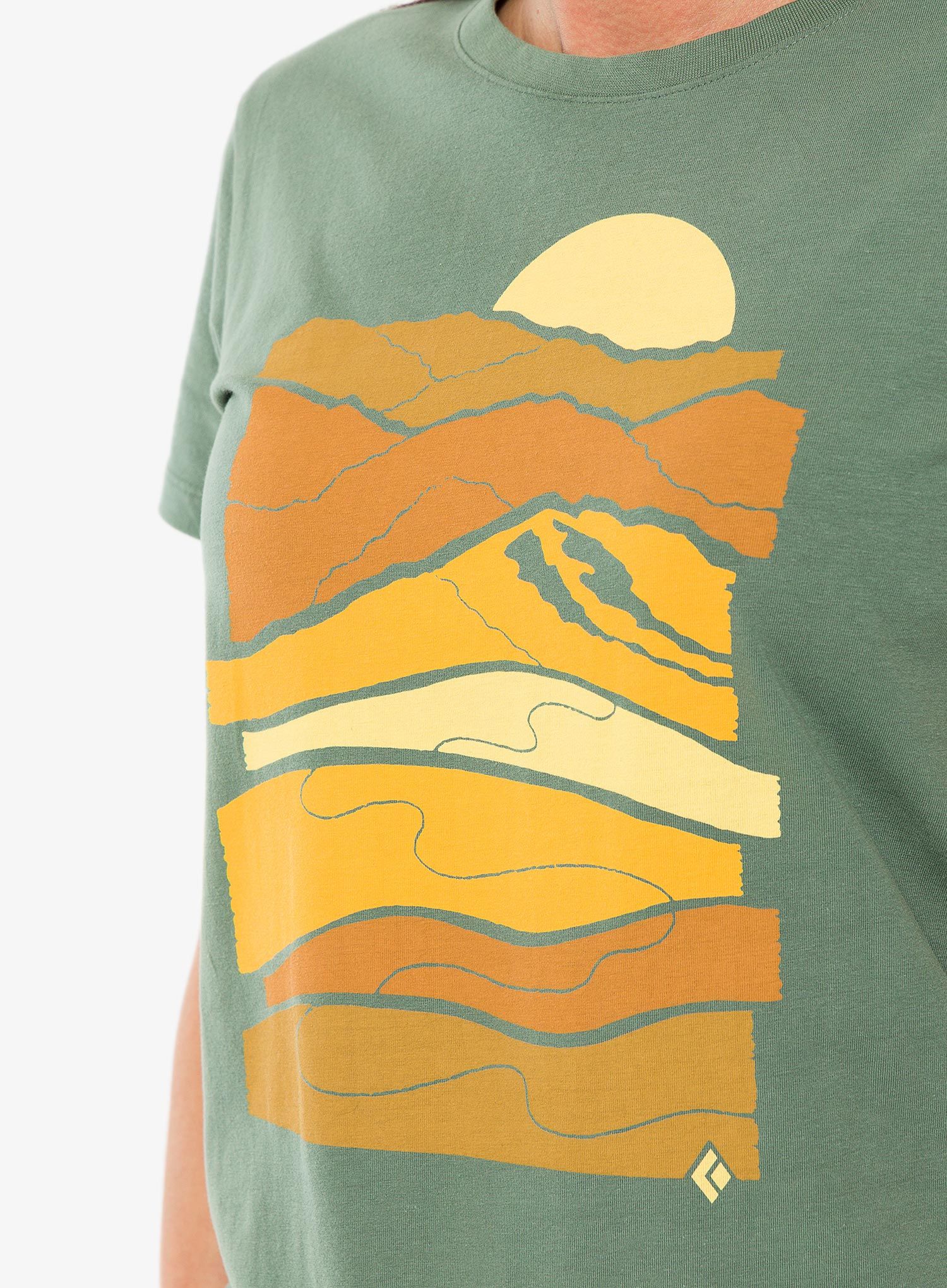 Dámské tričko Black Diamond Leveled Landscape Tee S/S - green