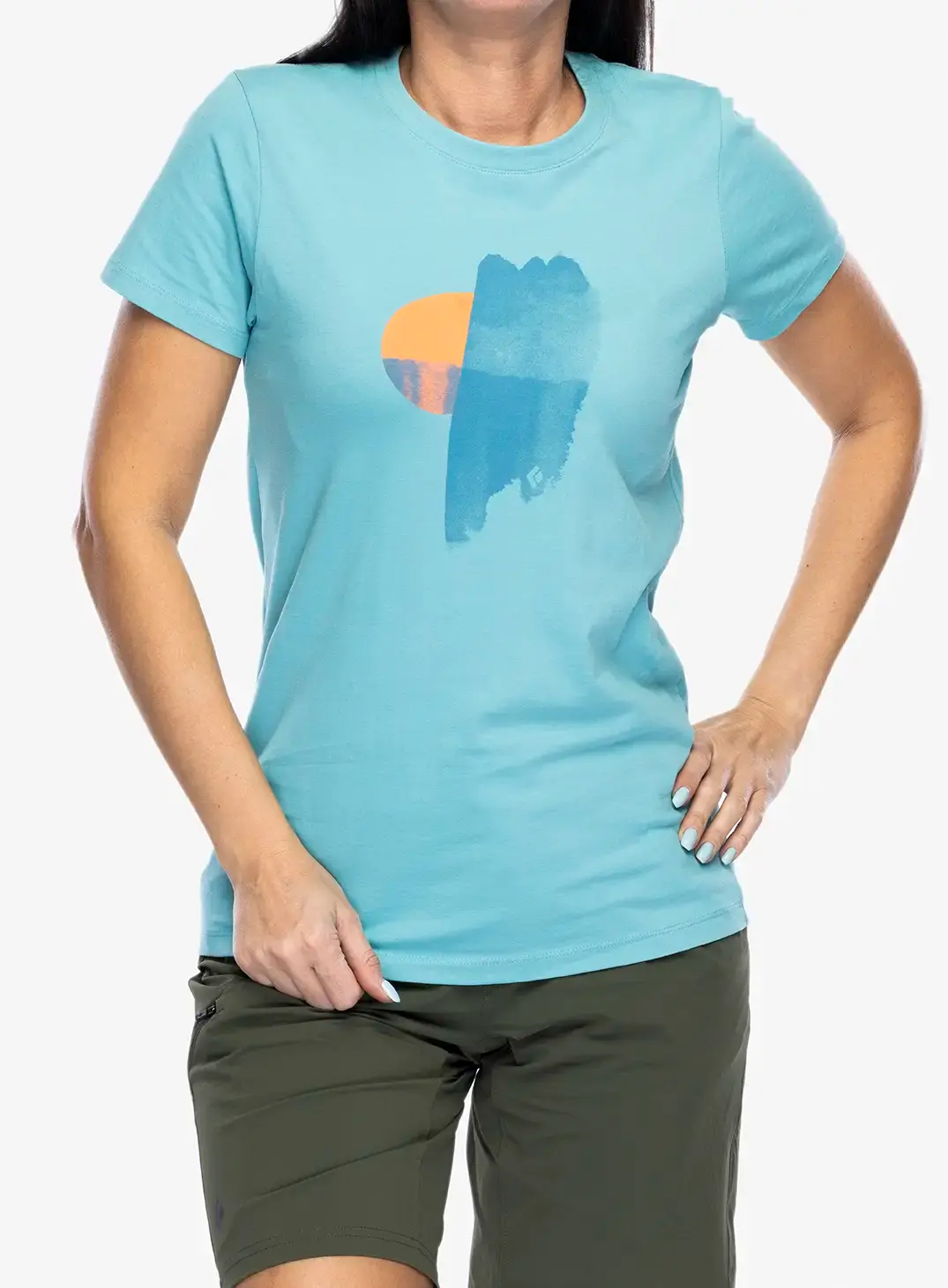 Bavlněné tričko dámské Black Diamond Luminary SS Tee - coastal blue