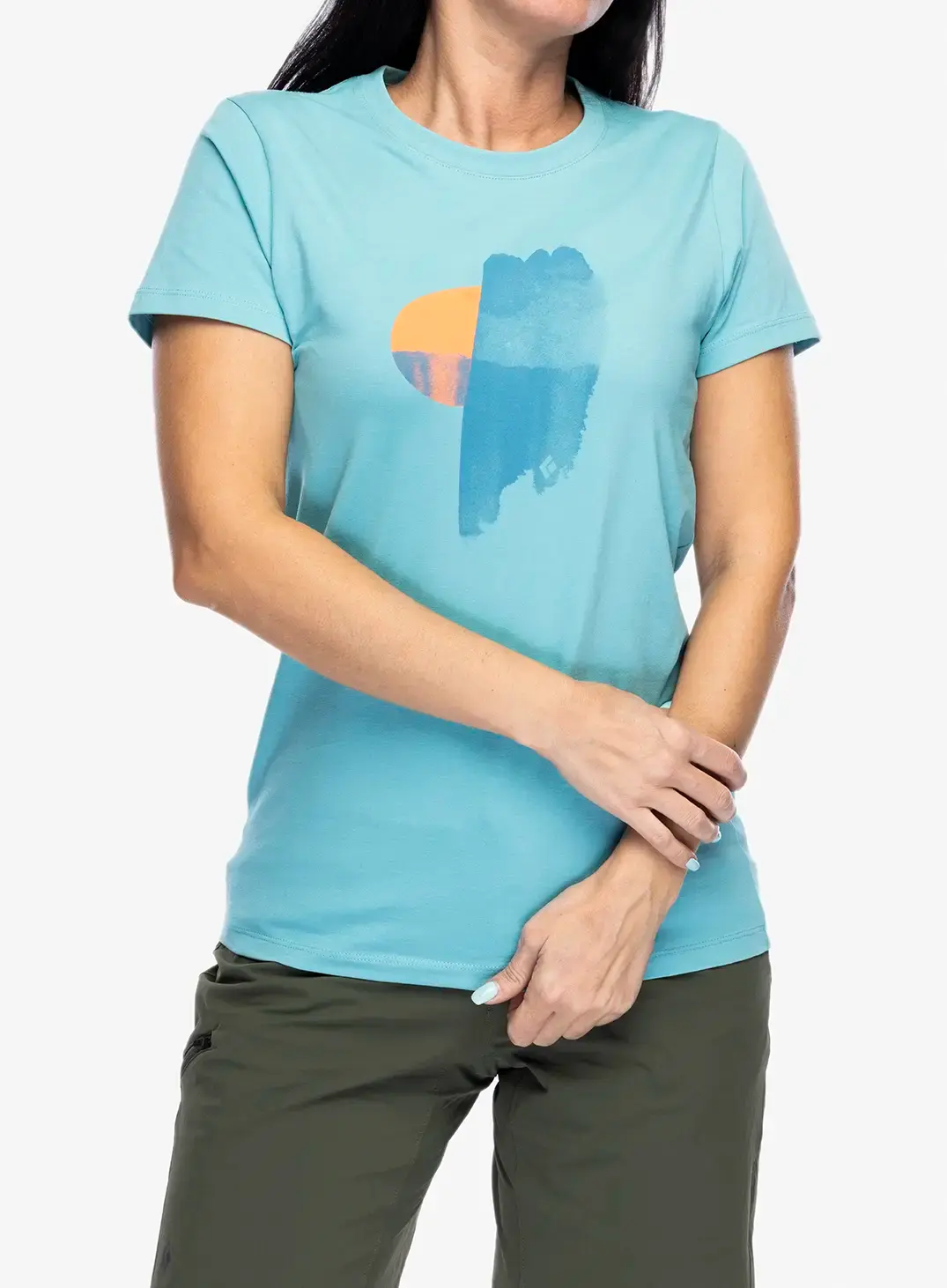 Bavlněné tričko dámské Black Diamond Luminary SS Tee - coastal blue