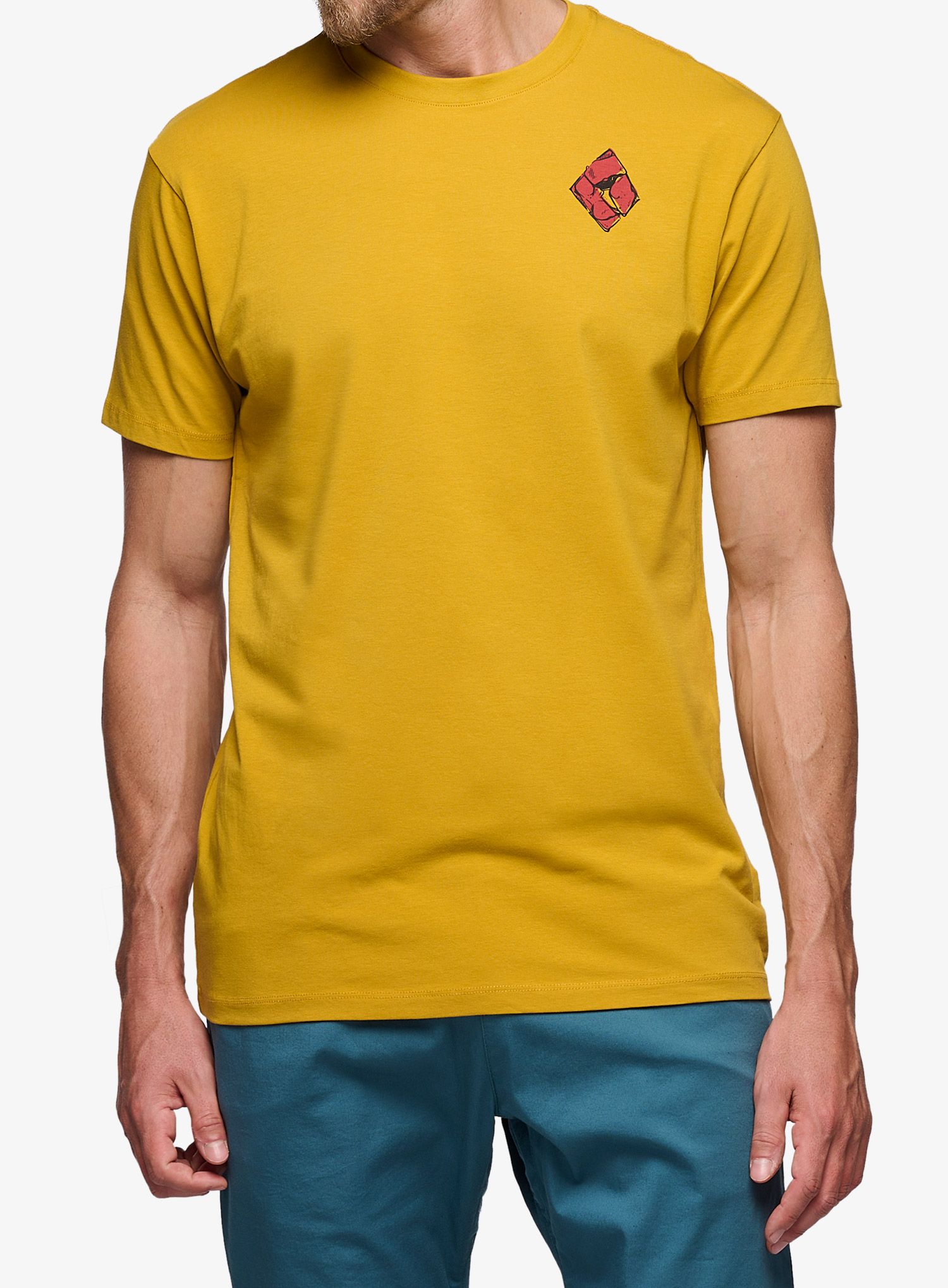 Tričko s potiskem Black Diamond Mono Pocket SS Tee - amber