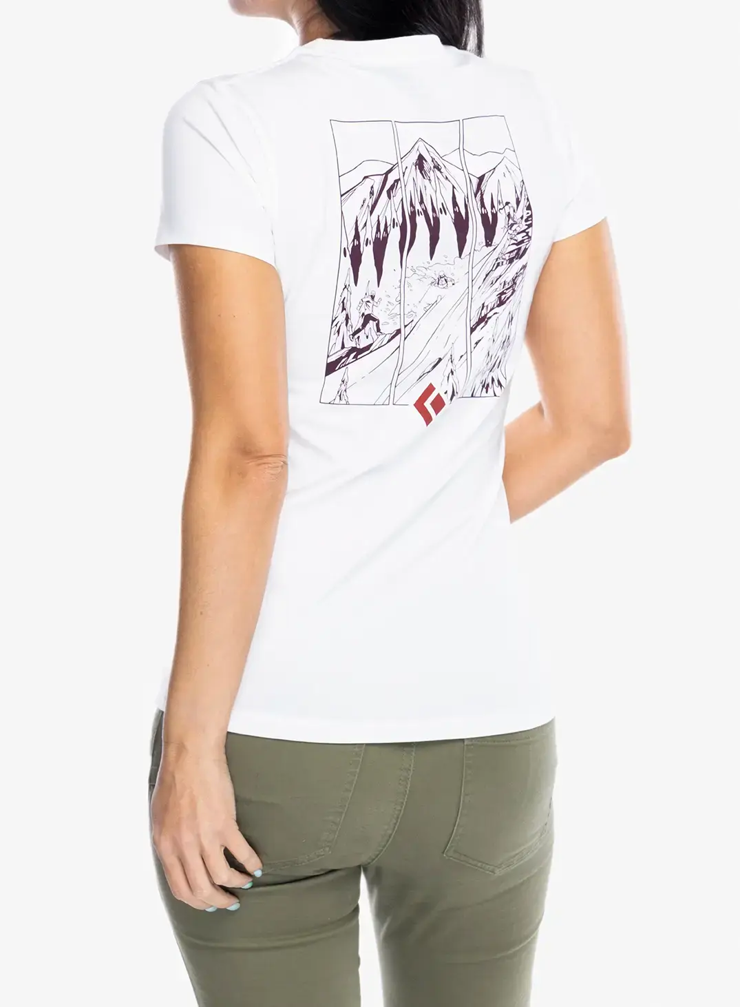 Dámské tričko s potiskem Black Diamond Multi Sport Tee S/S - white