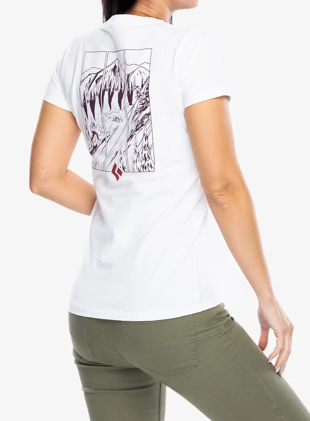 Dámské tričko s potiskem Black Diamond Multi Sport Tee S/S - white