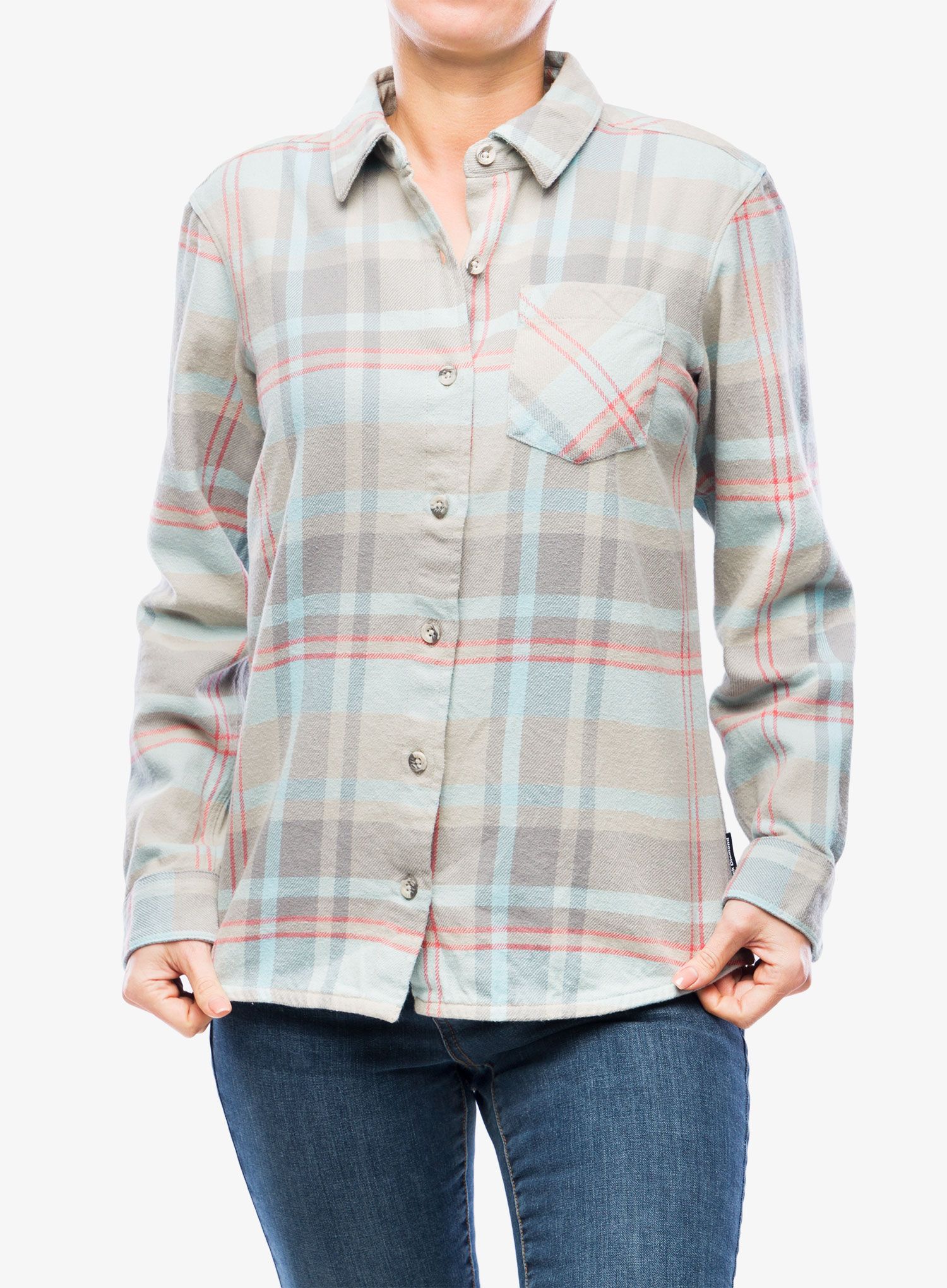 Dámská turistická košile Black Diamond Project Flannel - pewter/belay blue plaid