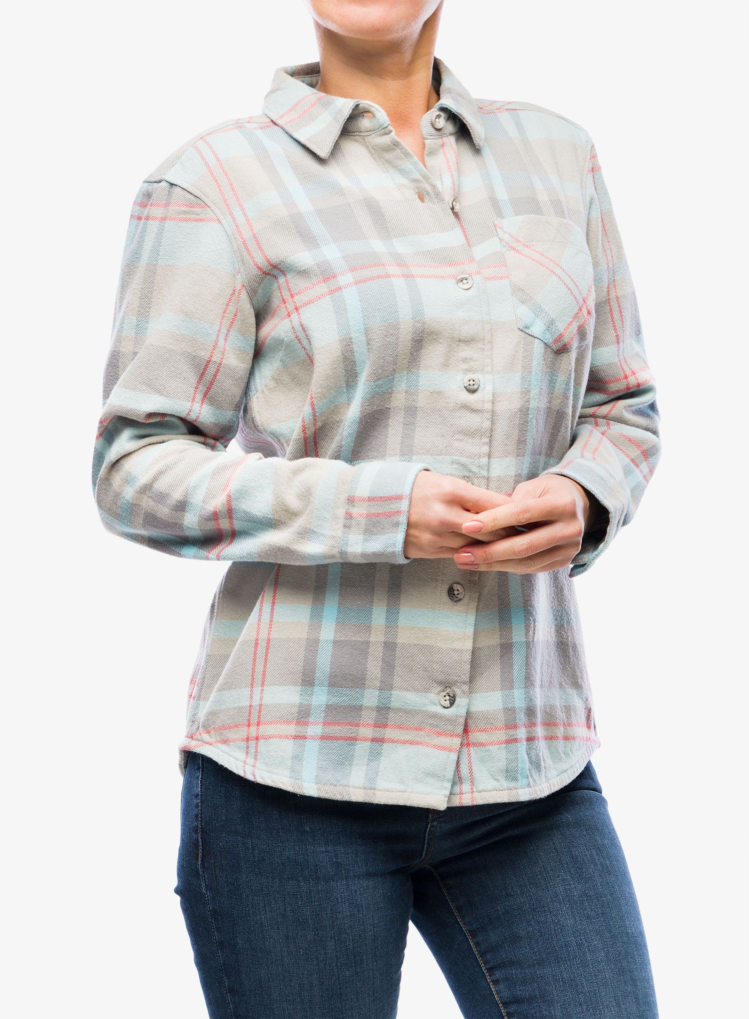 Dámská turistická košile Black Diamond Project Flannel - pewter/belay blue plaid