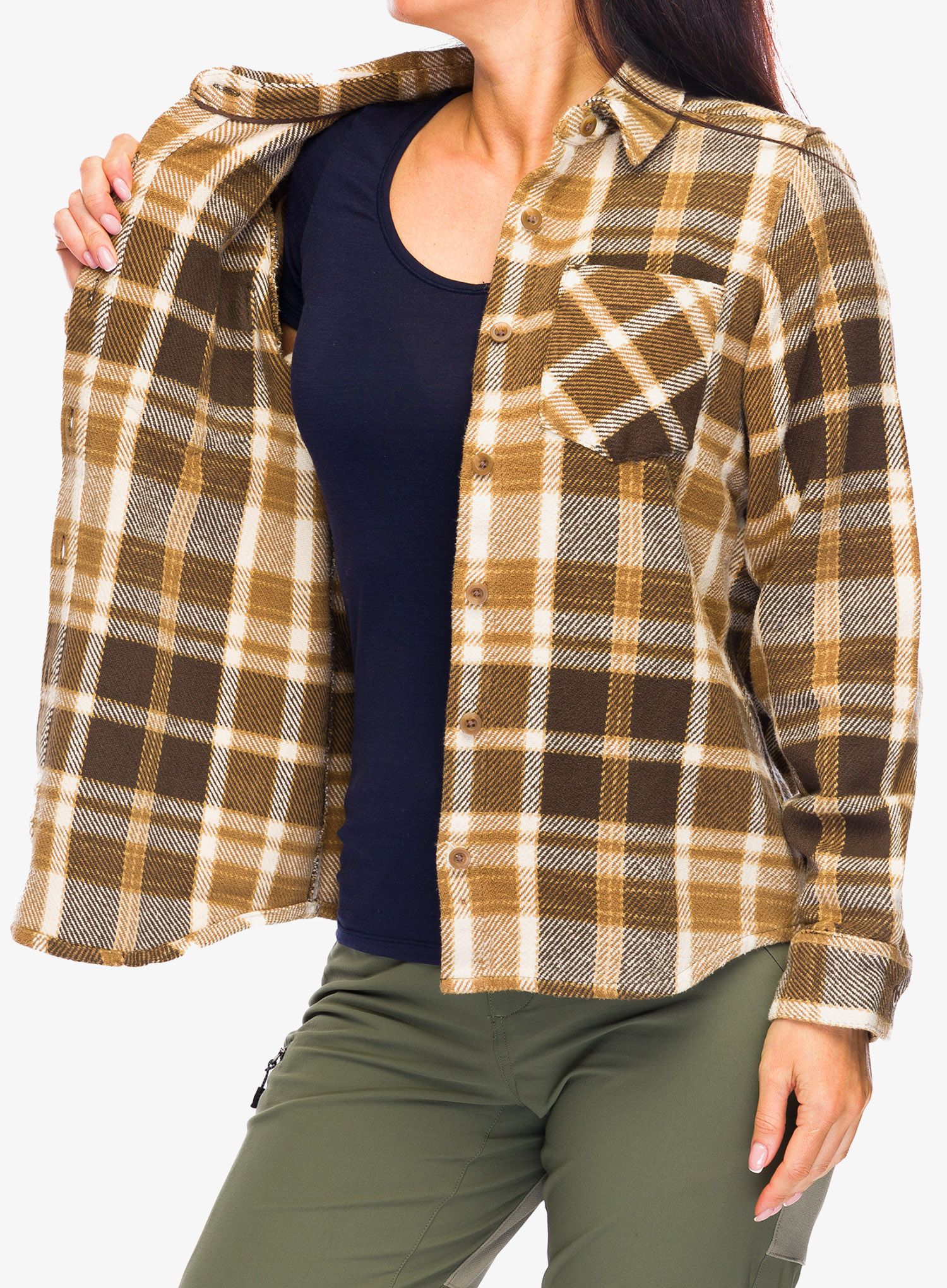 Dámská turistická košile Black Diamond Project Heavy Flannel - brown/plaid